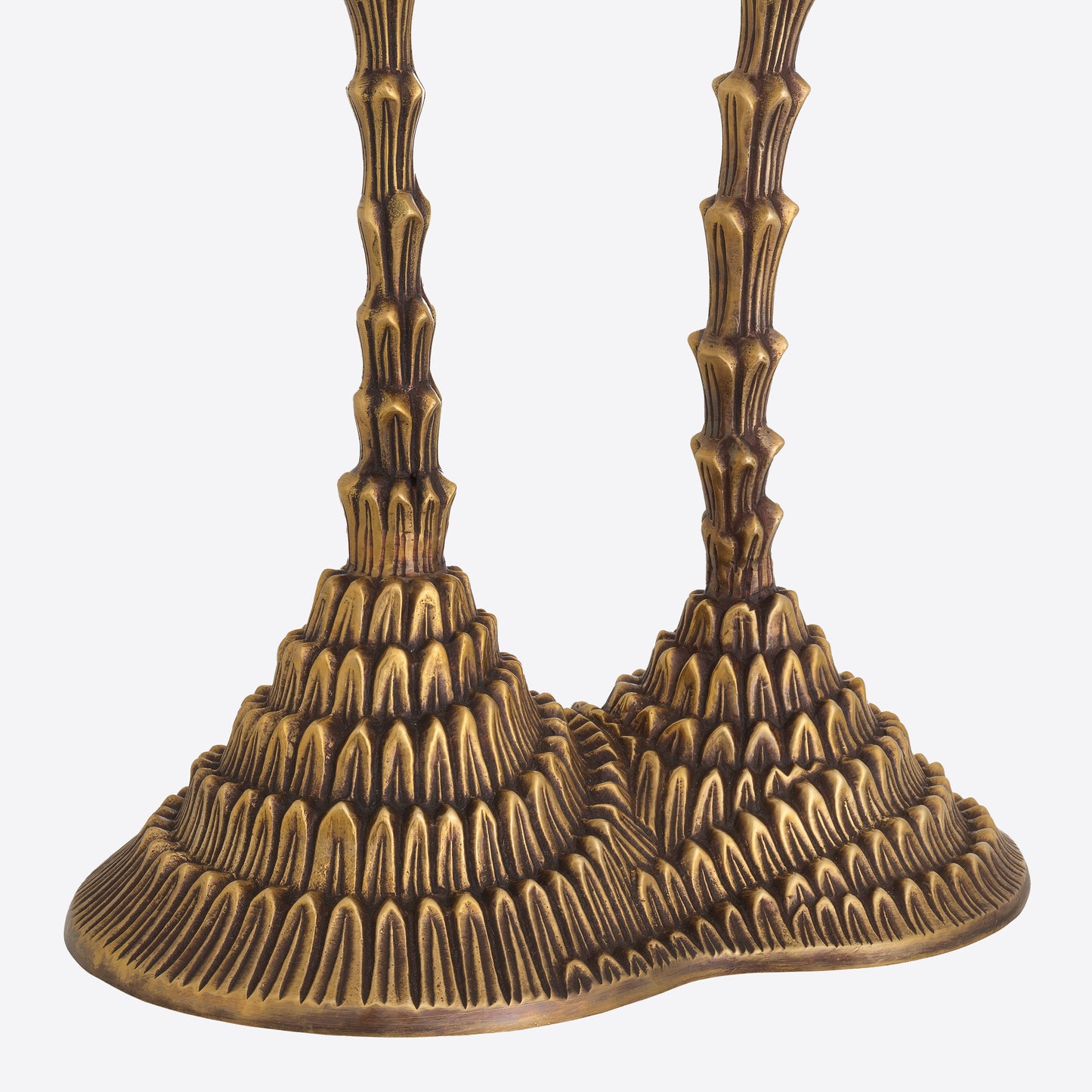 Two Arm Vintage Brass Finish Lamp Not specified