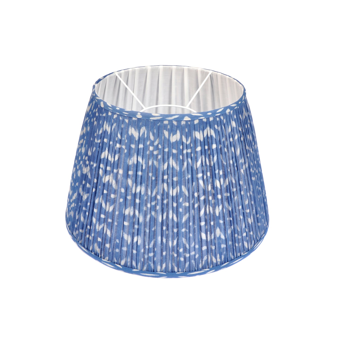 Navy Patterned Pleated Small Lampshade Joanna Wood Shop