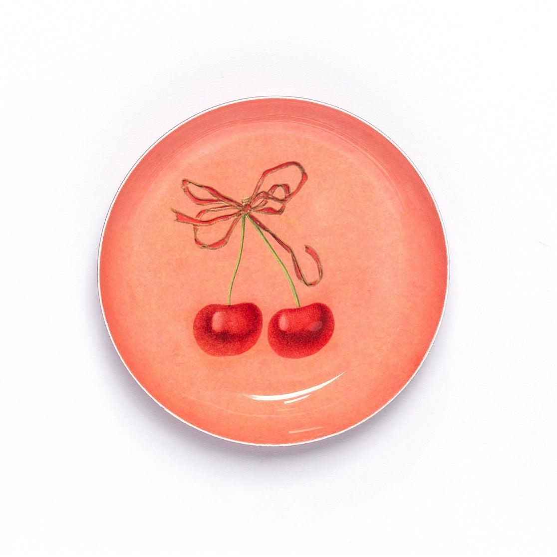 Cherries Round Enamel Dish Not specified