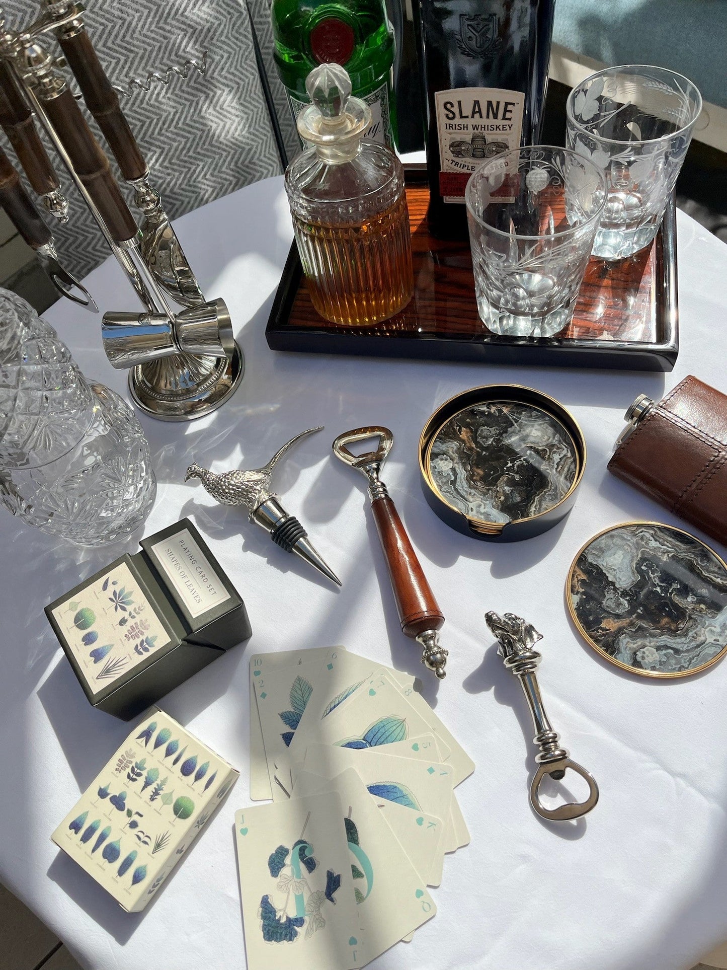 Set of 4 Black Marble Effect Coasters Joanna Wood Shop