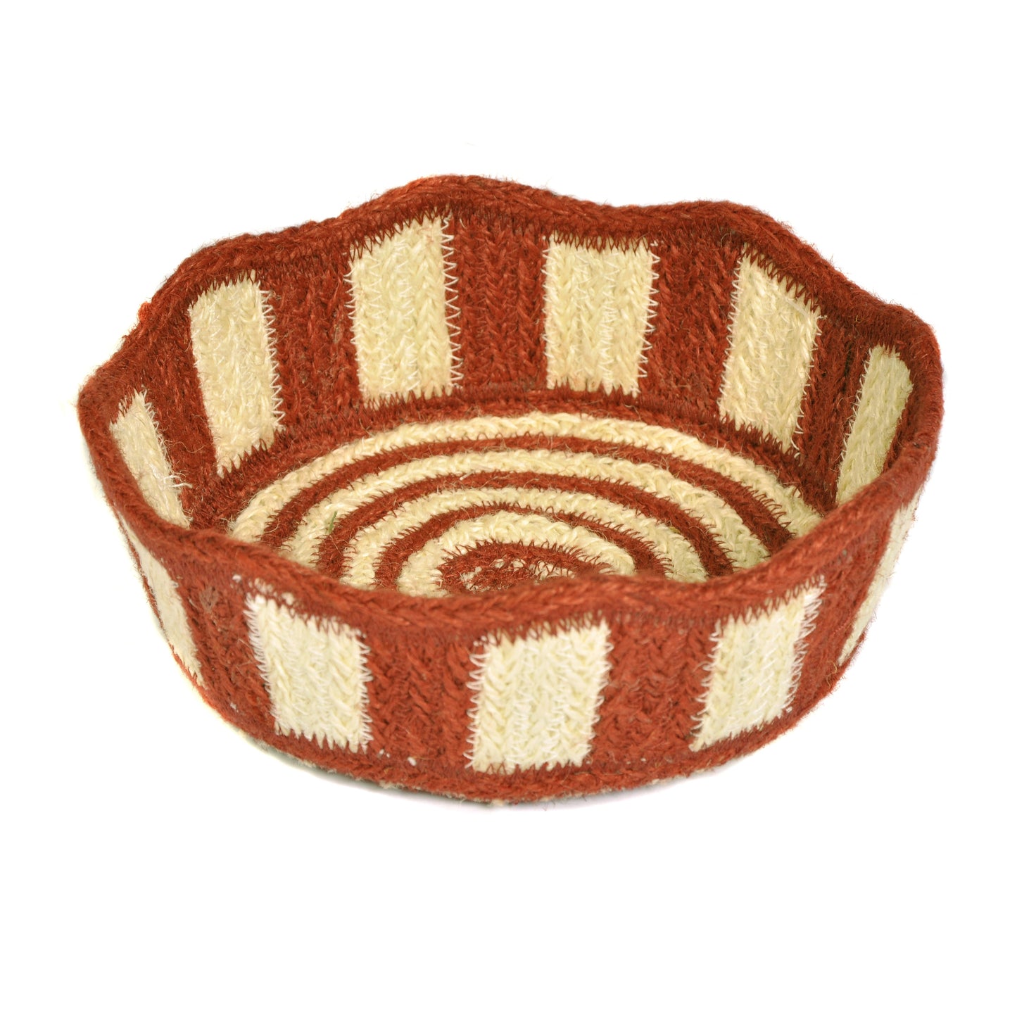 Red Striped Mini Basket Not specified