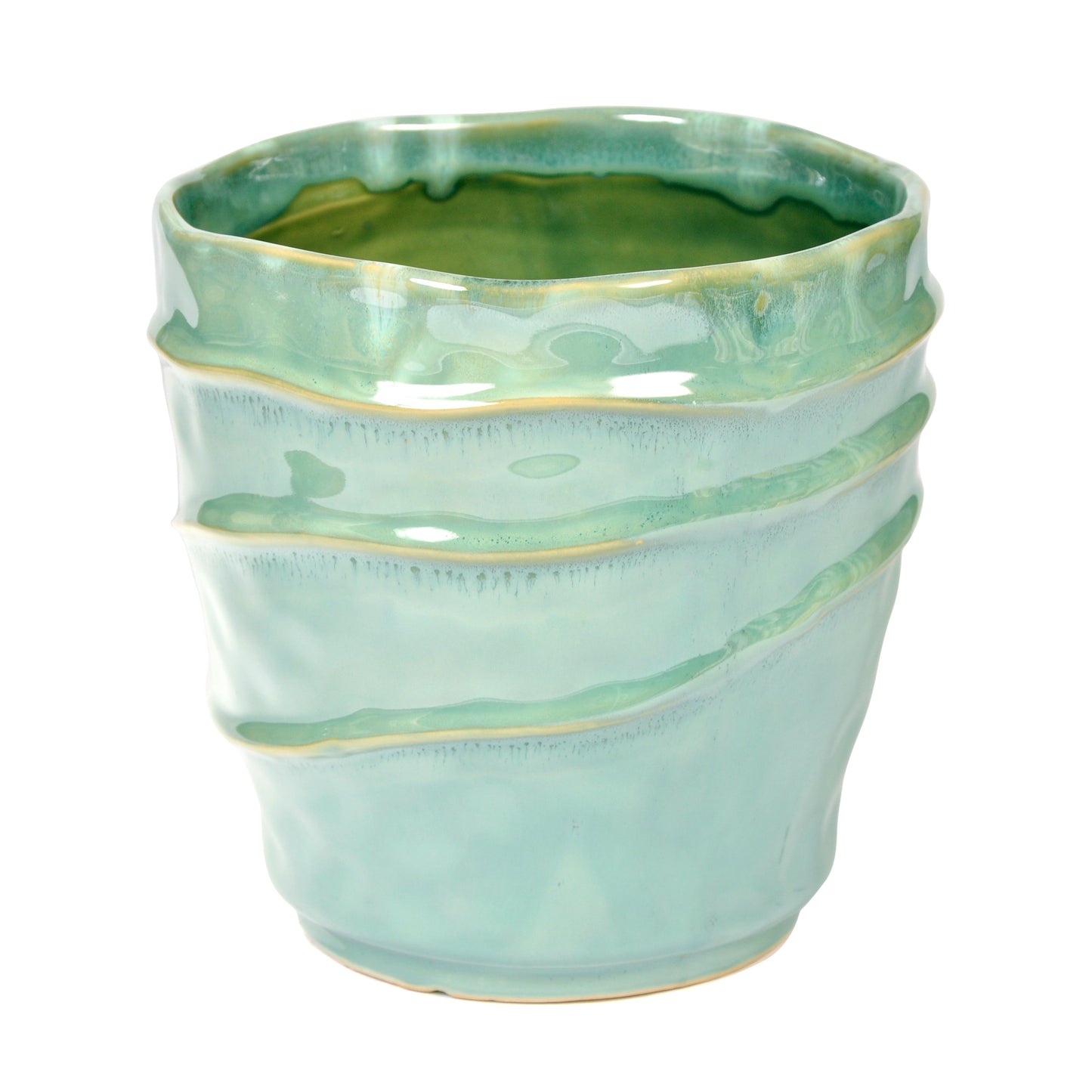 Aqua Wave Ceramic Planter Large Joanna Wood Shop