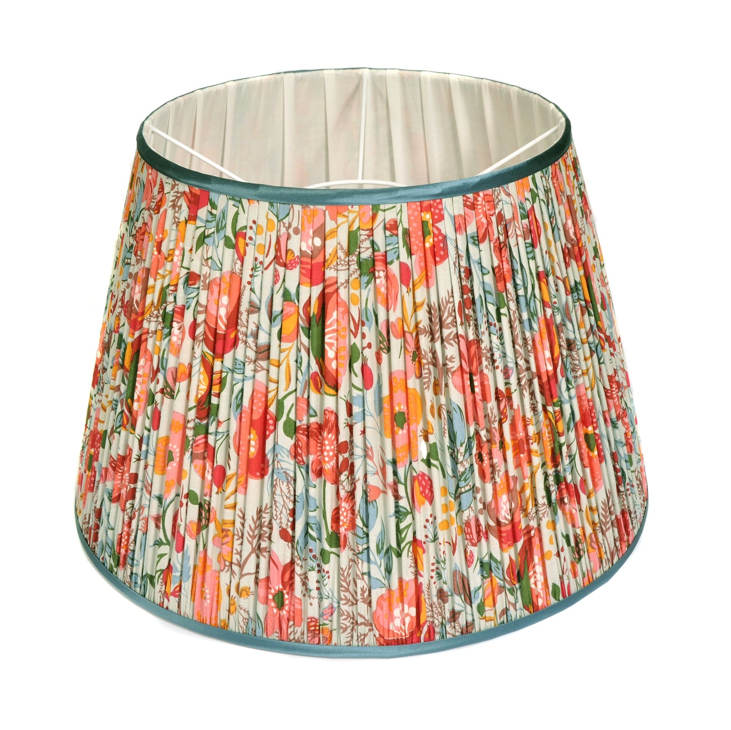 Multi-coloured Floral Pleated 45cm Lampshade Not specified