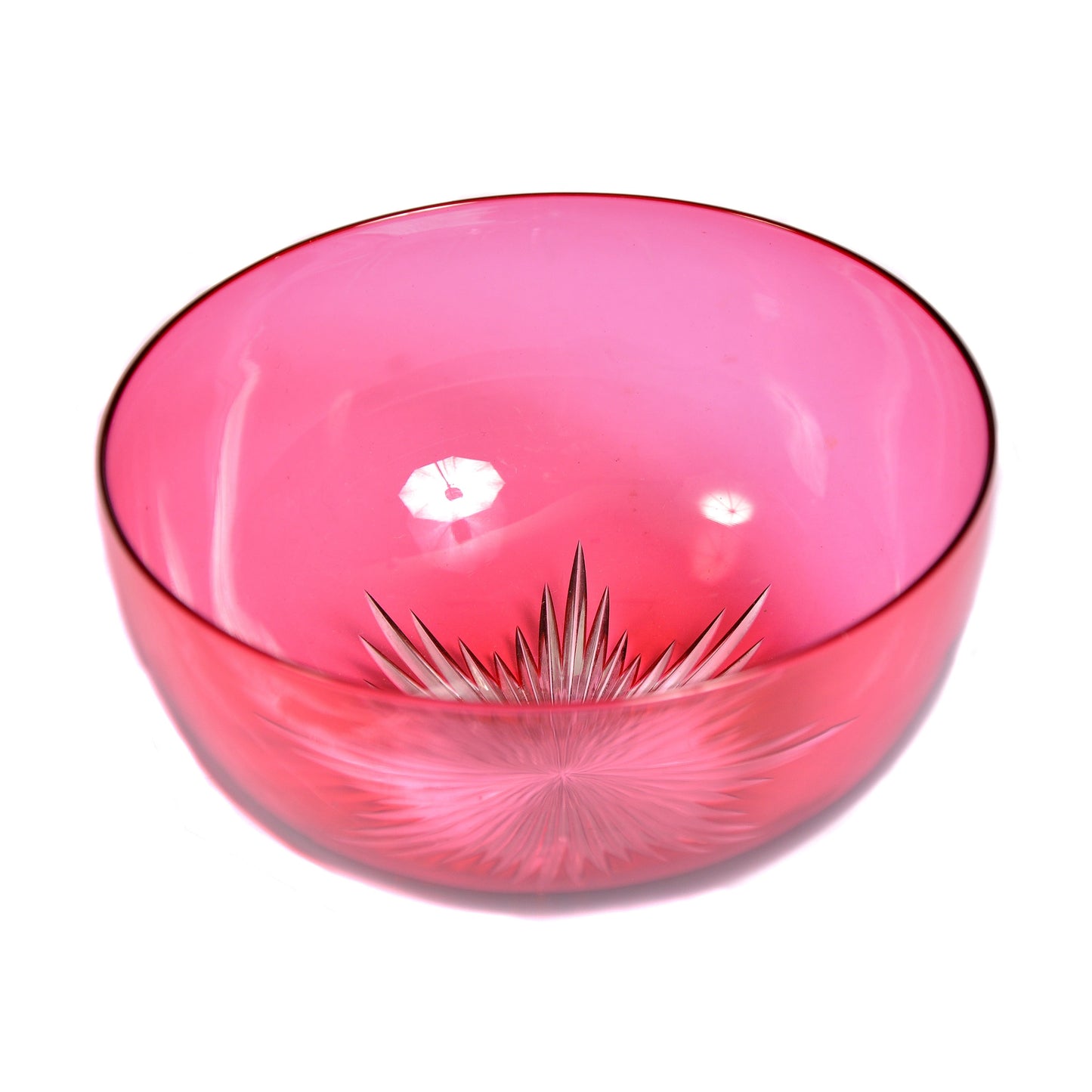 Vintage Cut Cranberry Glass Finger Bowl Not specified