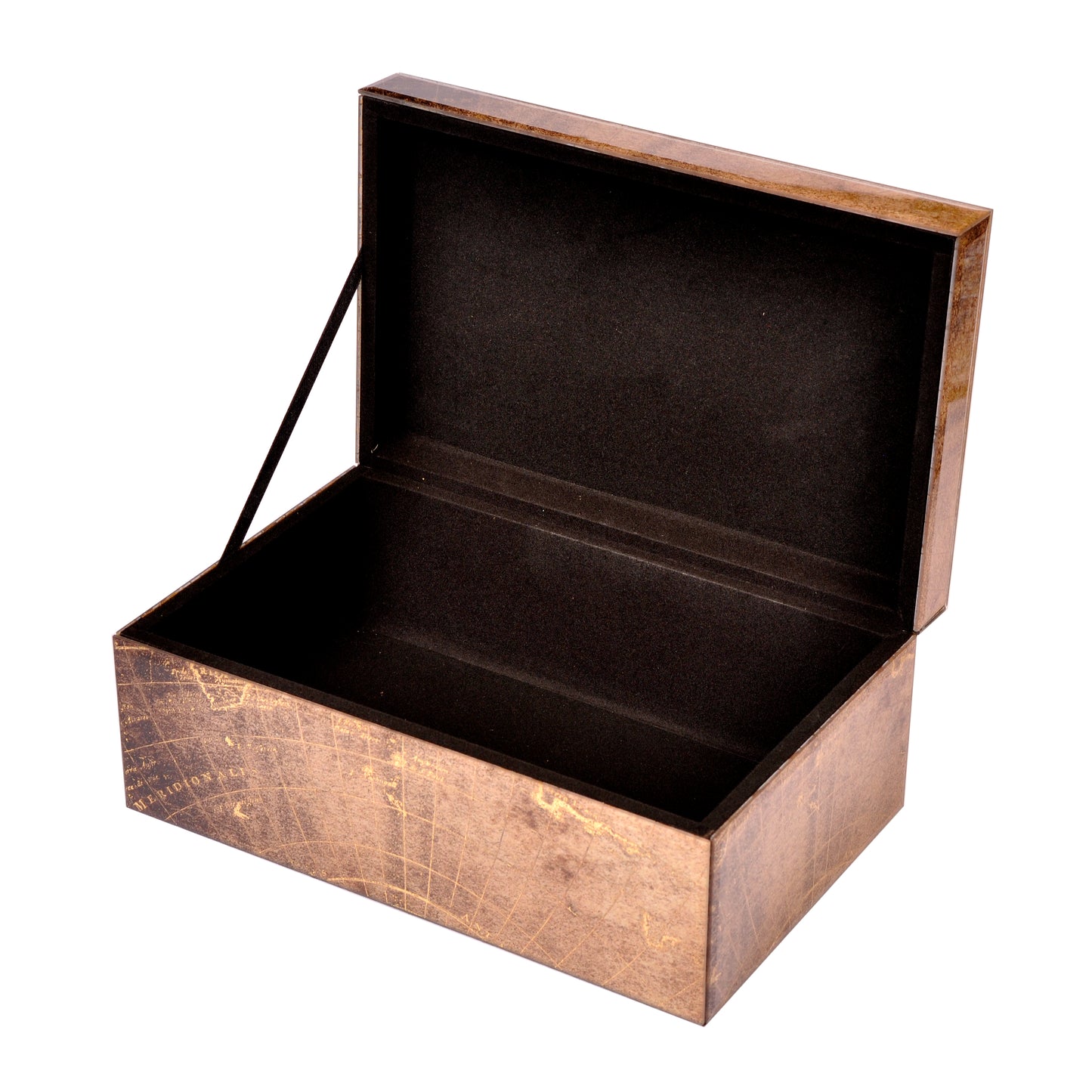 Gold World Map Box Small