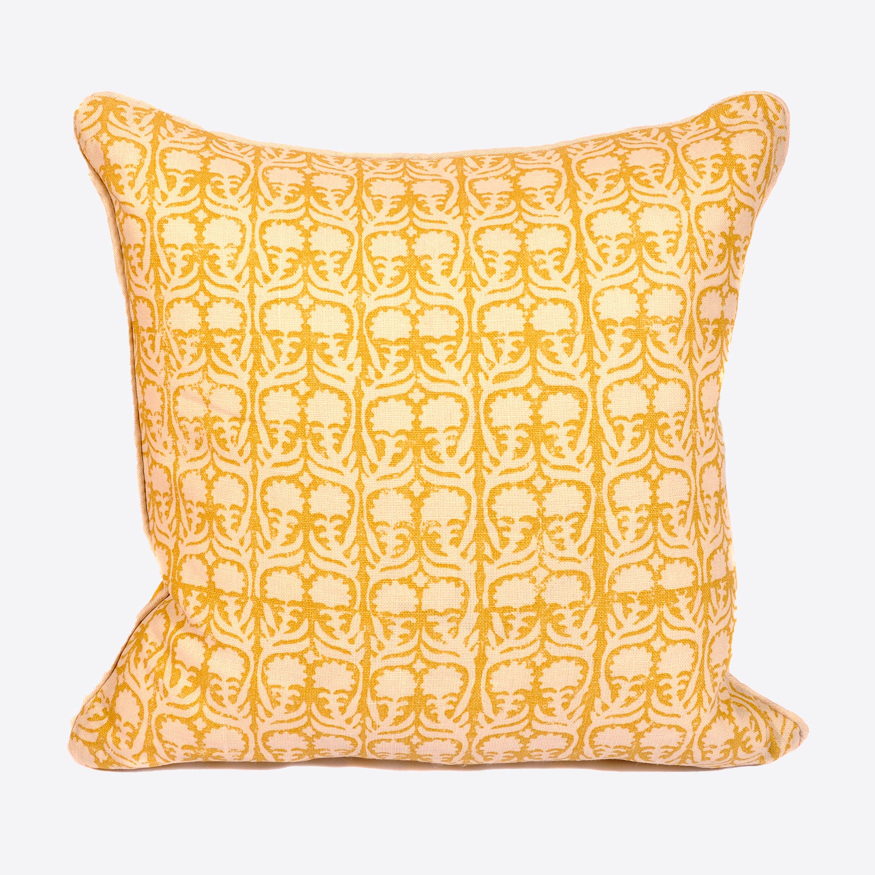 Mustard linen outlet cushion