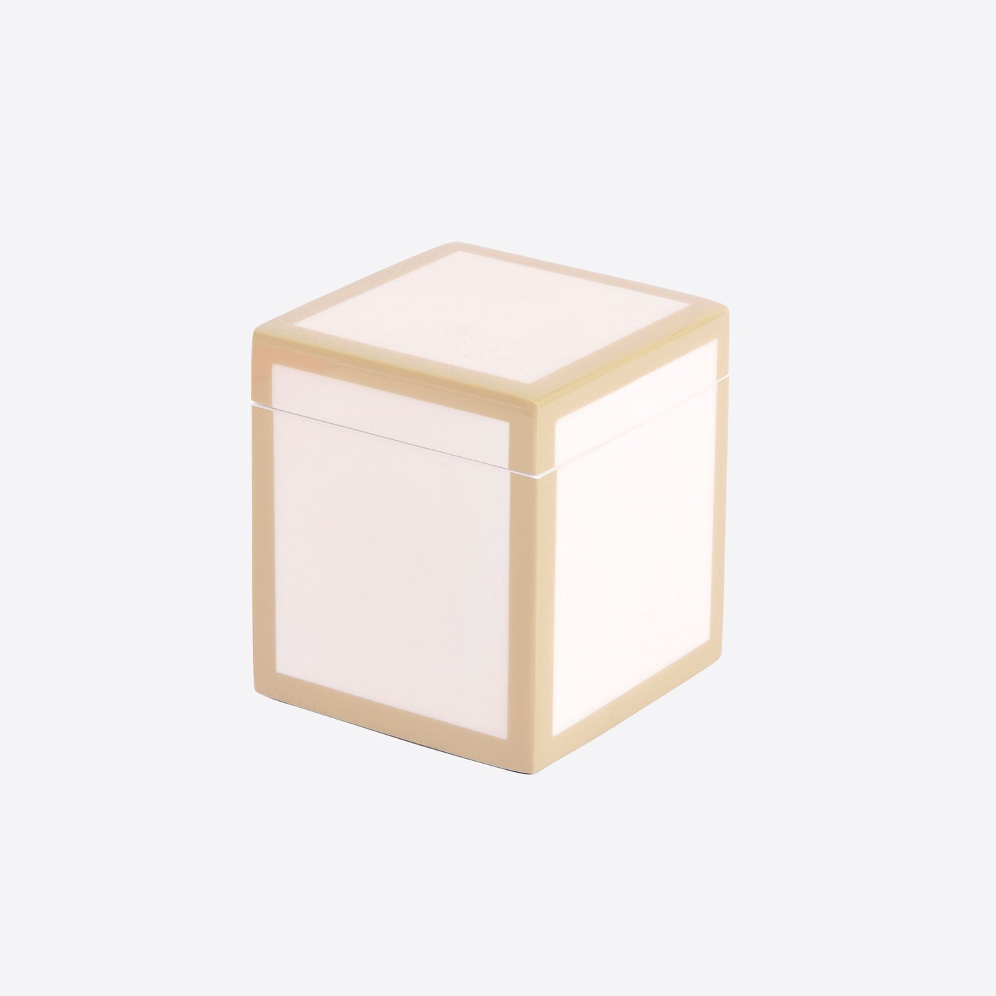 Lacquer Box White and Taupe Joanna Wood Shop
