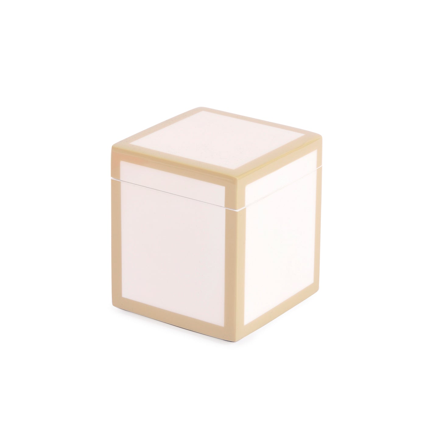 Lacquer Box White and Taupe Joanna Wood Shop