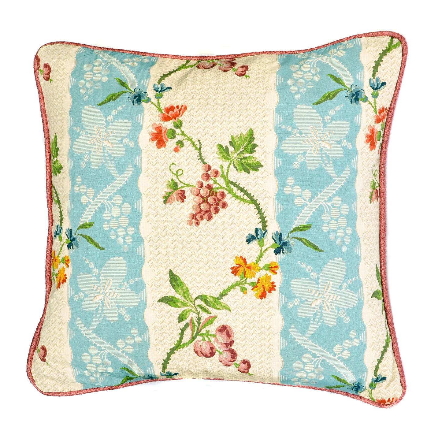 Grapevine Floral Silk Square Cushion Joanna Wood Shop