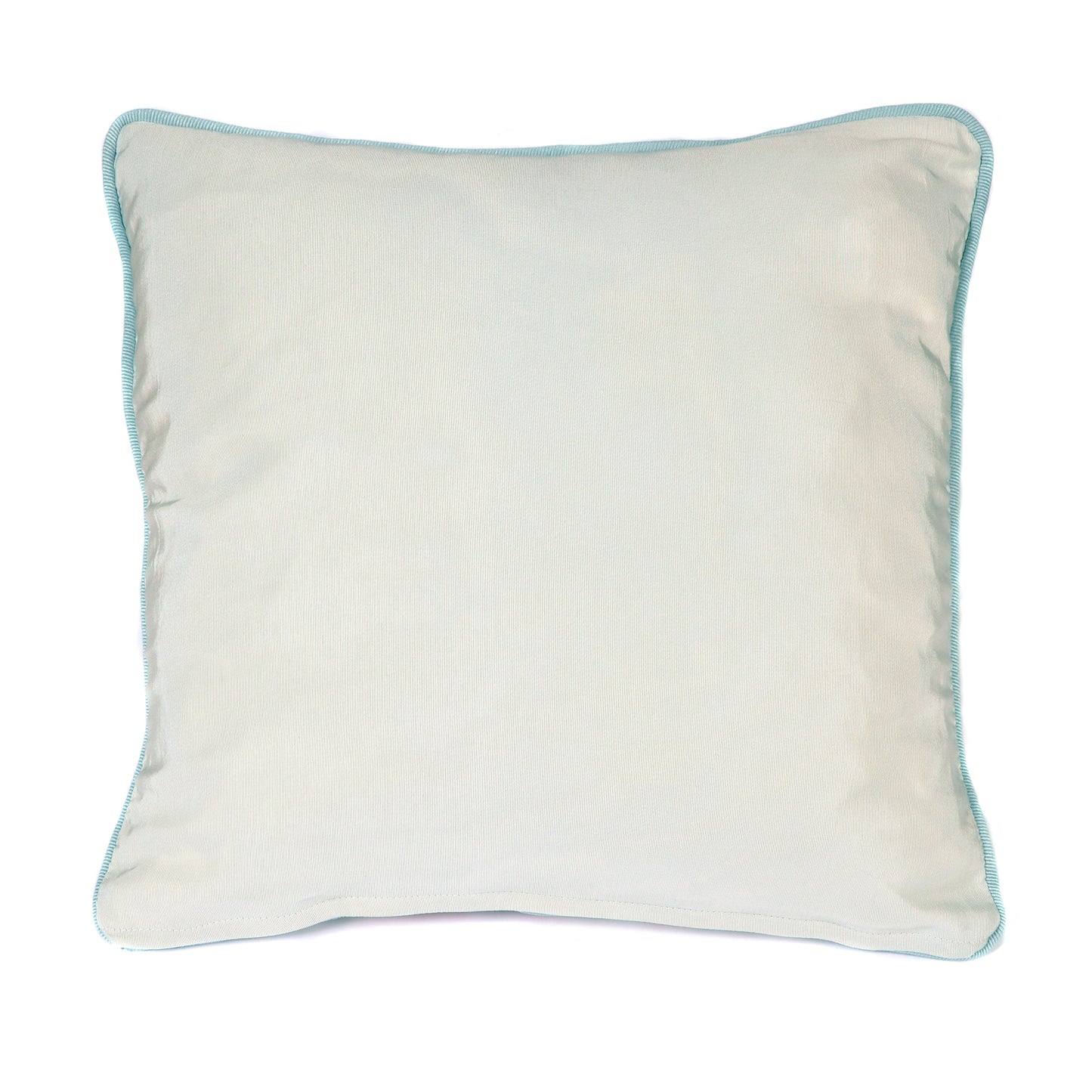 Pink and Aqua Paisley Silk Square Cushion Joanna Wood Shop
