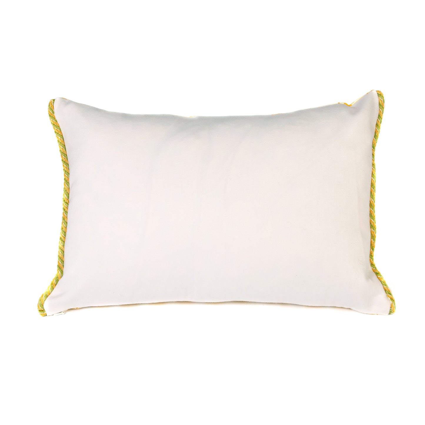 Yellow Persiano Fortuny Fabric Rectangle Cushion Not specified