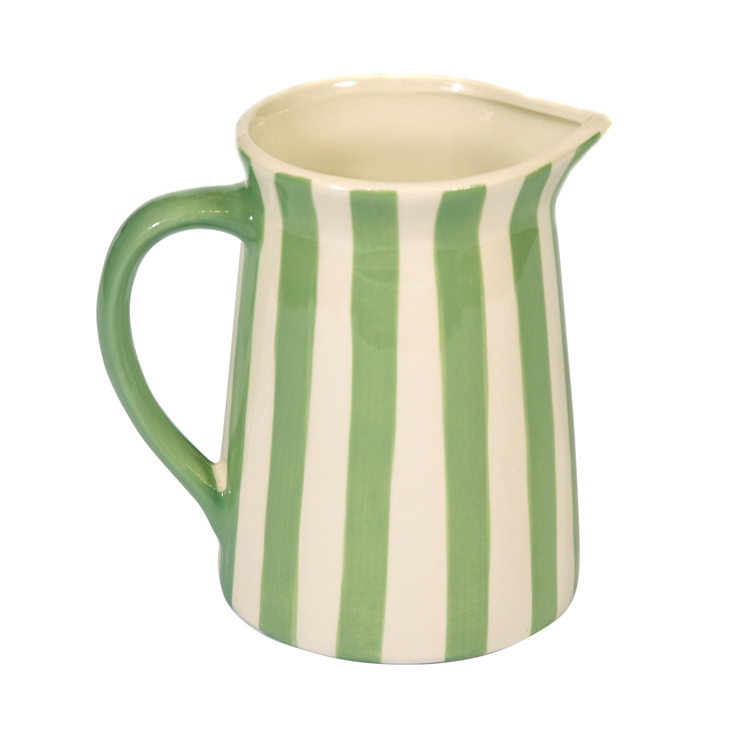 Pale Green Striped Medium Jug Not specified