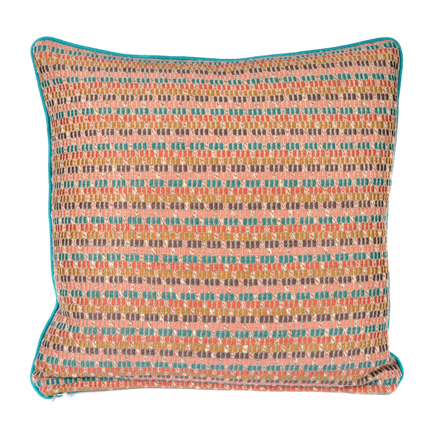 Multi-Coloured Wool and Silk Square Cushion Not specified