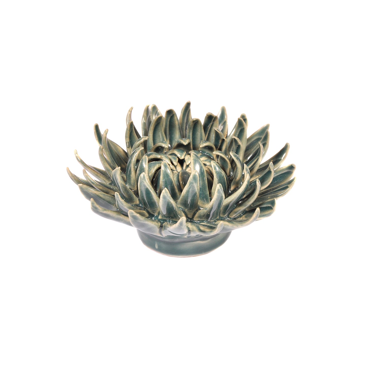 Teal Ceramic Flower Joanna Wood Shop