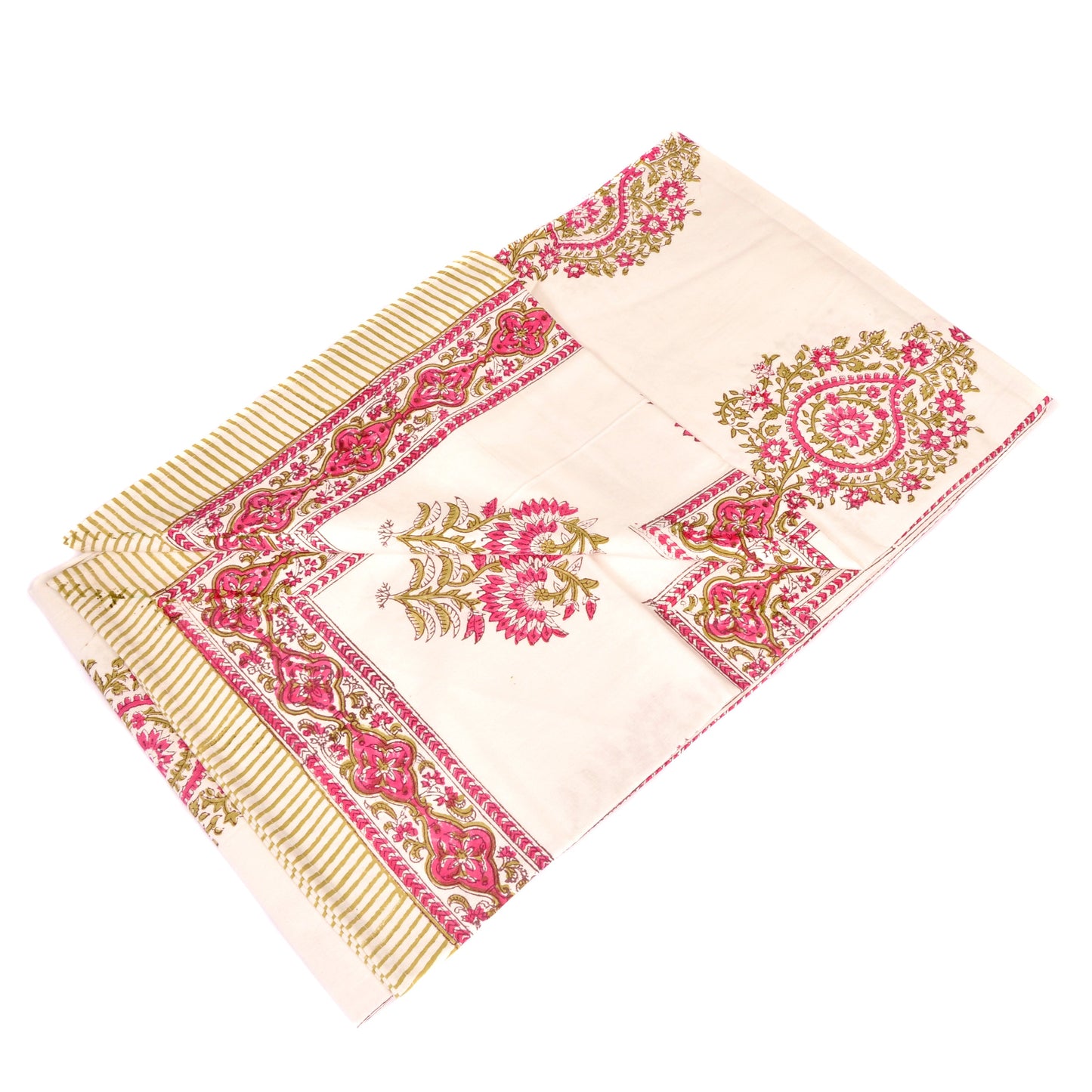Dark Pink and Green Paisley Tablecloth Joanna Wood Shop