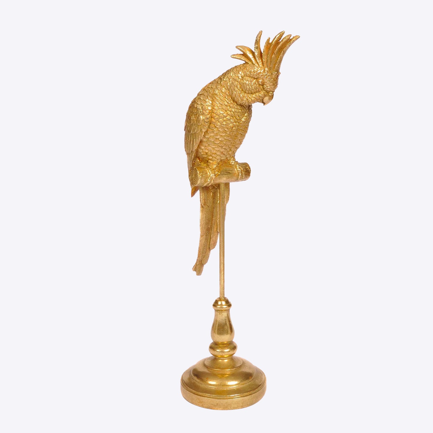 Gold Parrot on Stand Joanna Wood Shop