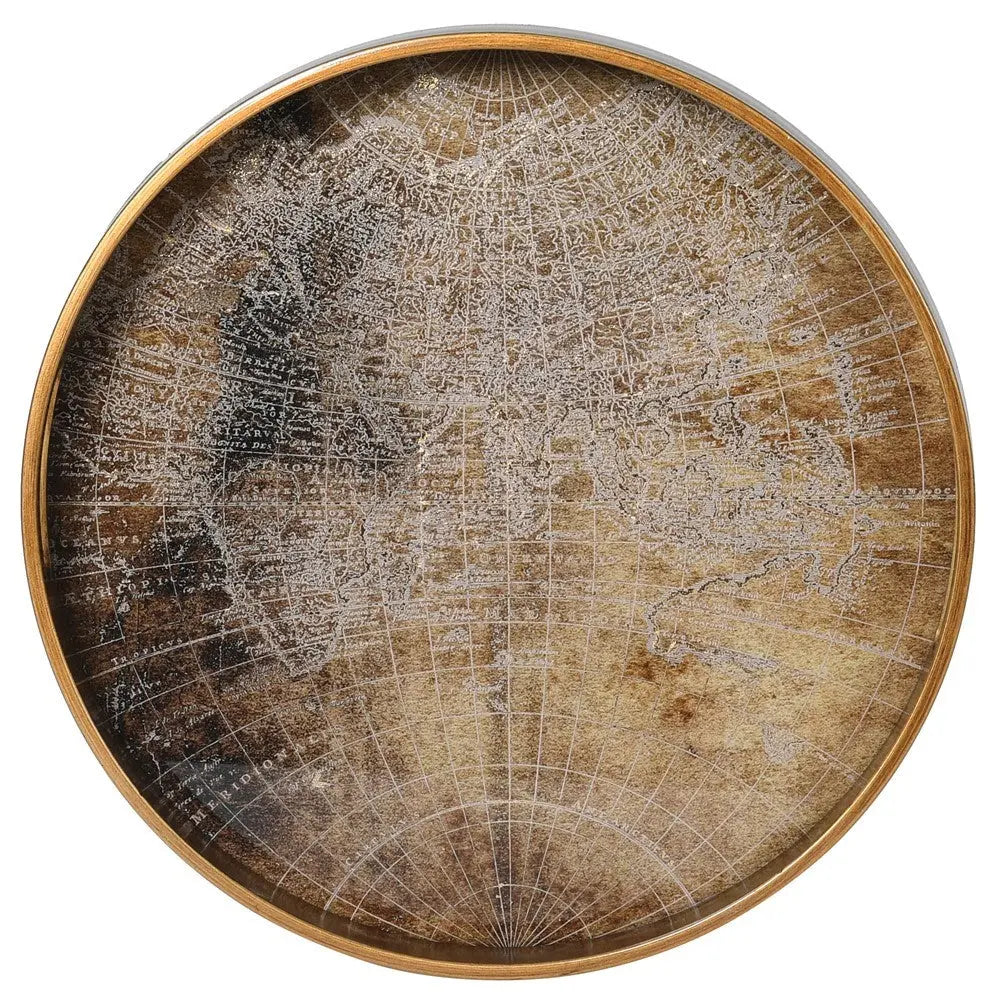 Gold World Map Tray Joanna Wood Shop