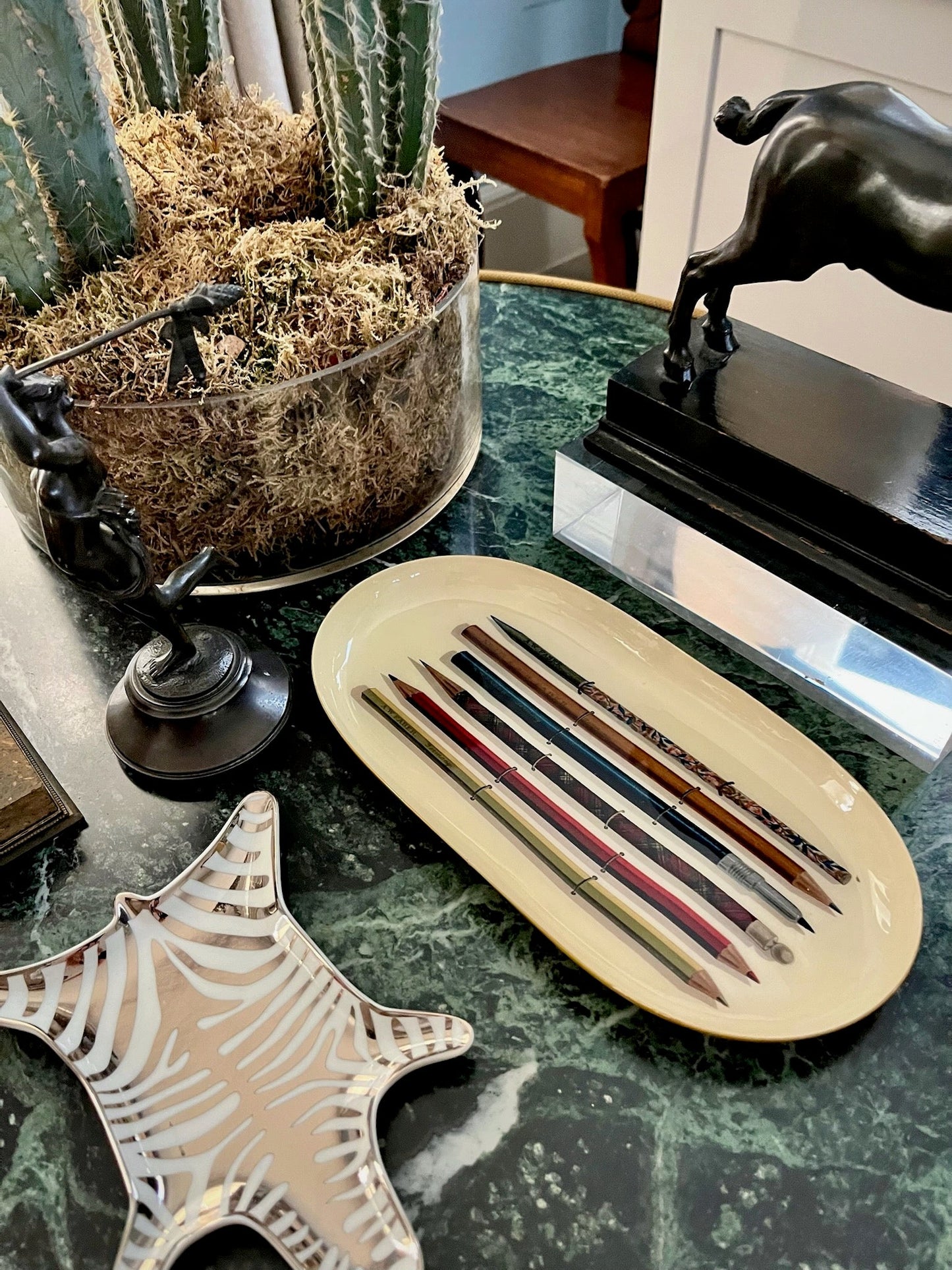 Vintage Pencils Enamel Tray Joanna Wood Shop