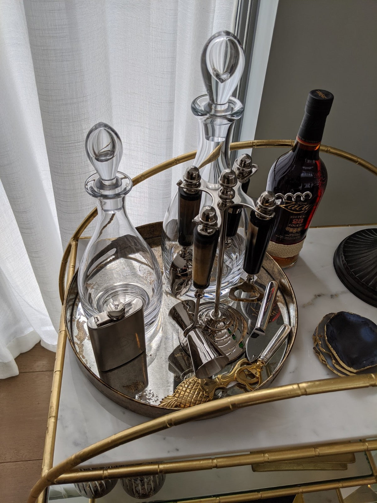 Marble Effect Mirror Tray Joanna Wood Shop