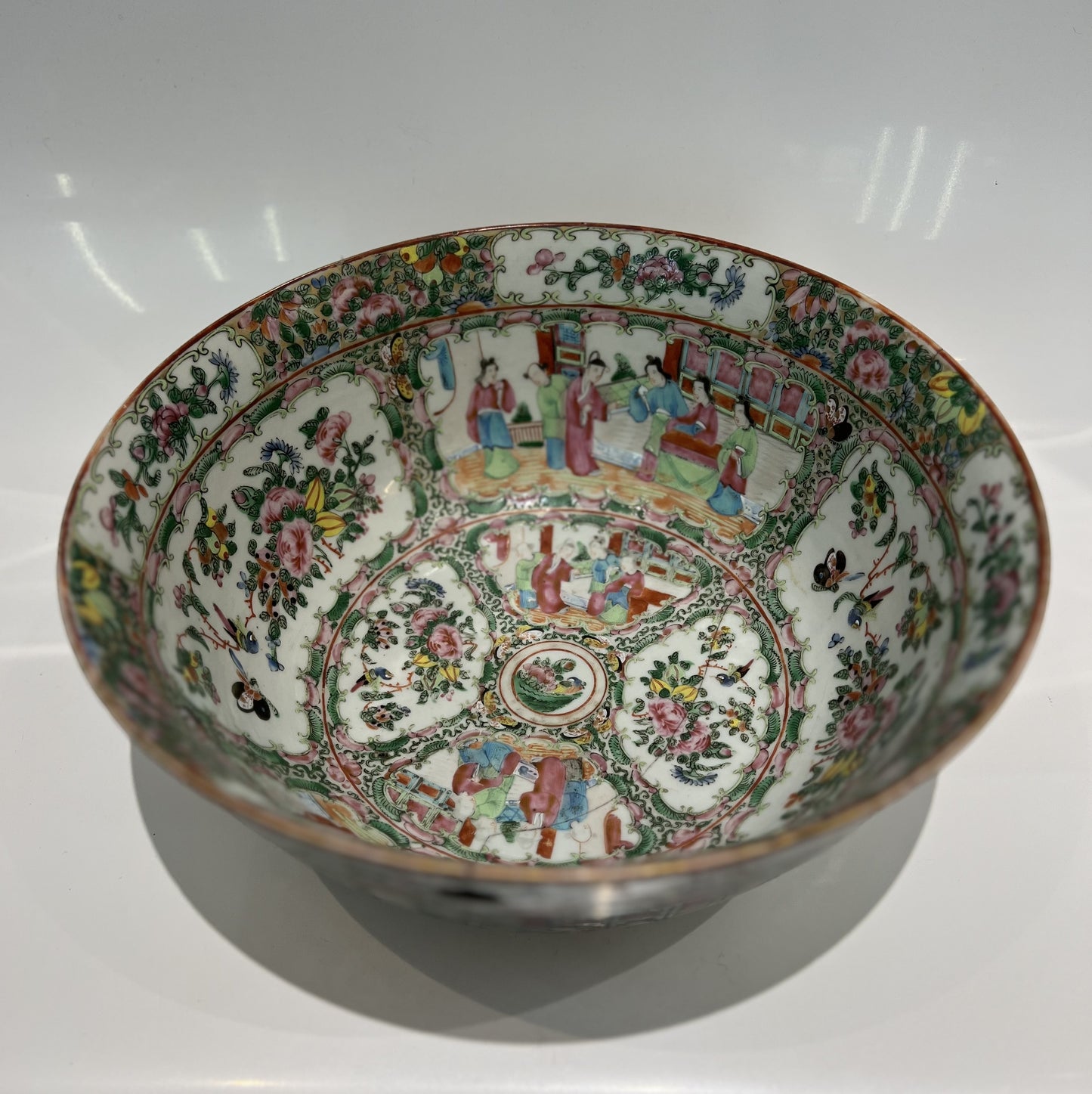 19th Century Qing Dynasty Famille Rose Punch Bowl Not specified