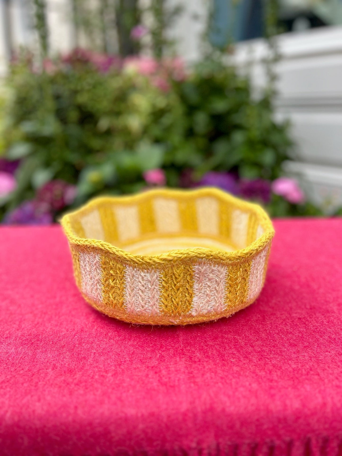 Yellow Striped Mini Basket Joanna Wood Shop
