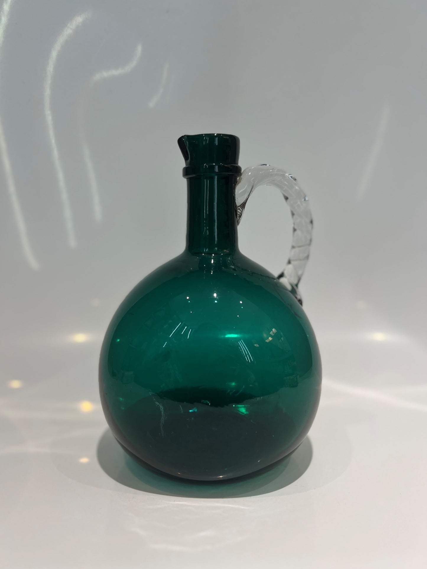 19th Century Bristol Green Glass Jug with Twisted Handle Joanna Wood Shop