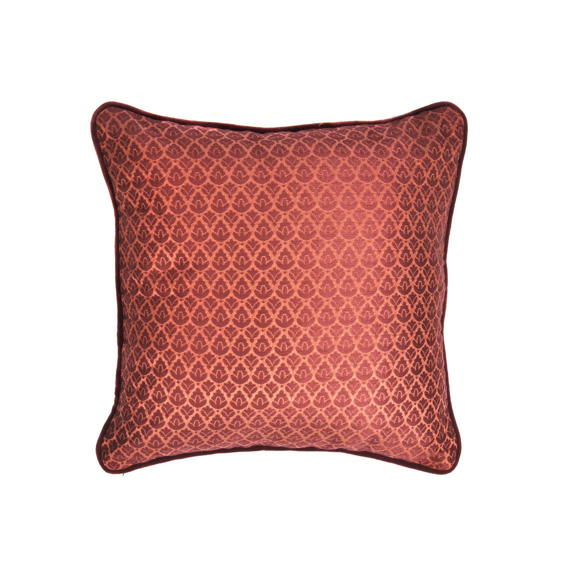 Ruby Print Cushion with Burgundy Velvet Back Joanna Wood Shop