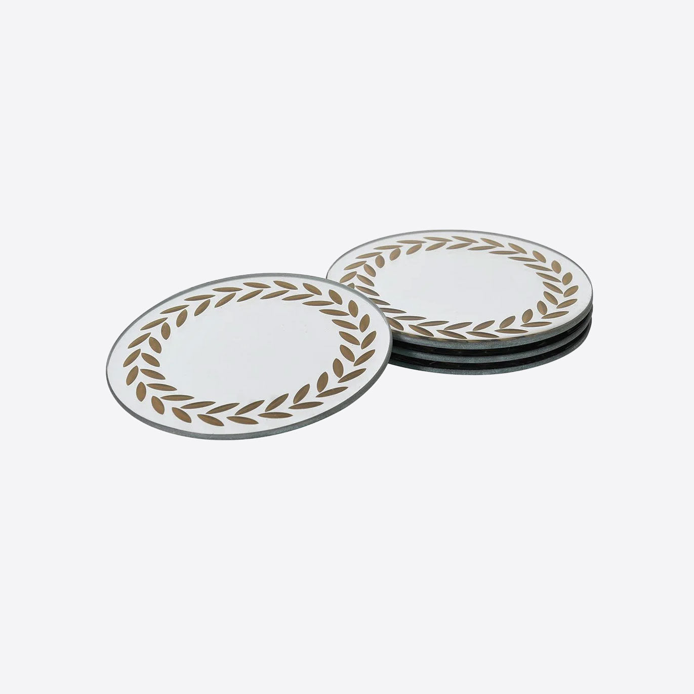 Set 4 Glass Laurel Coaster Joanna Wood Shop
