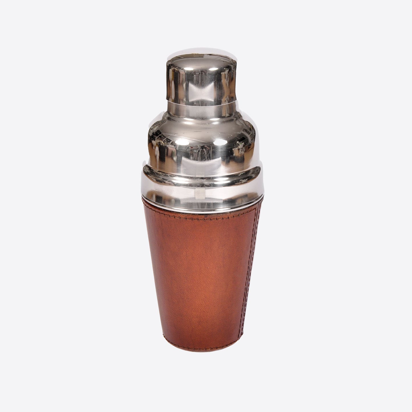 Tan Leather Cocktail Shaker Joanna Wood Shop