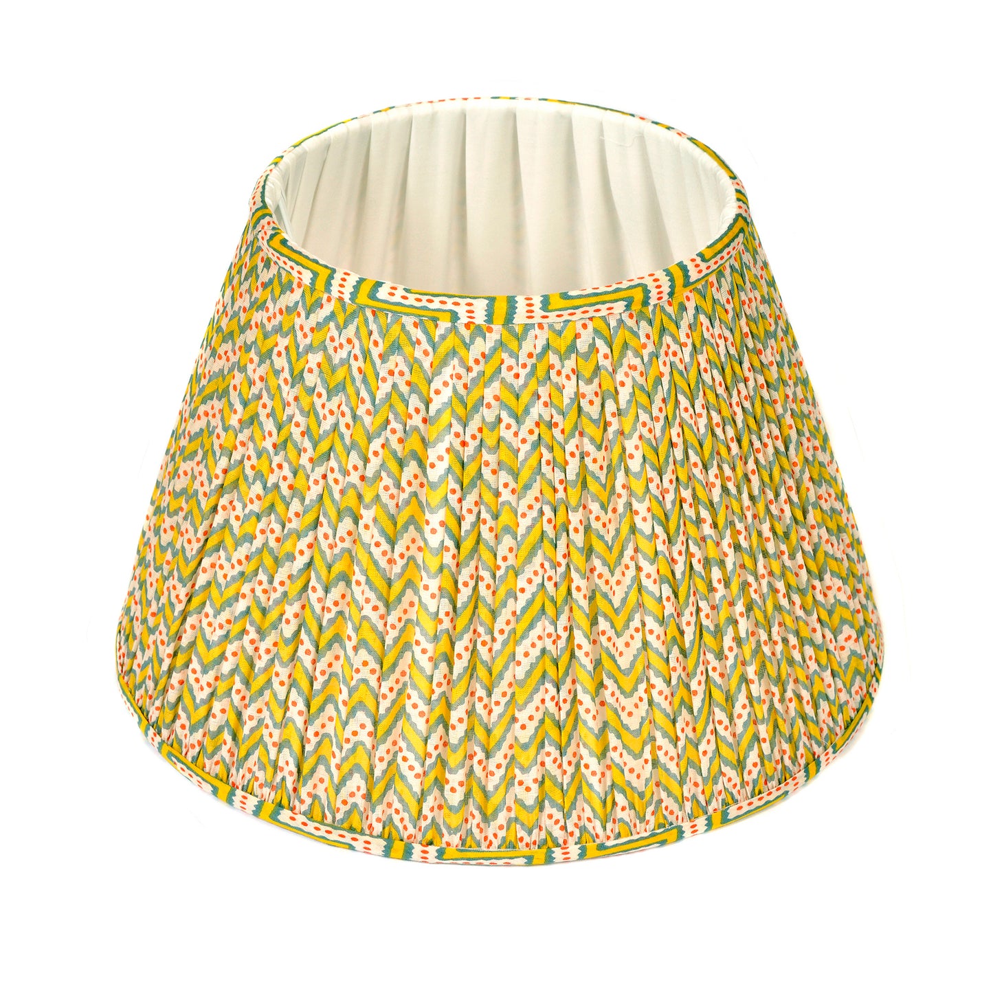 Yellow Zig Zag Pleated Small Lampshade Joanna Wood Shop