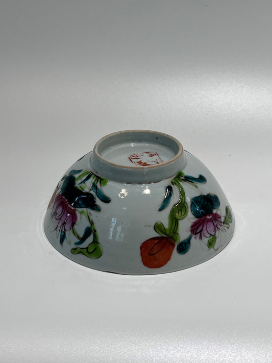 Late 19th Century Famille Rose Handpainted Porcelain Bowl Joanna Wood Shop