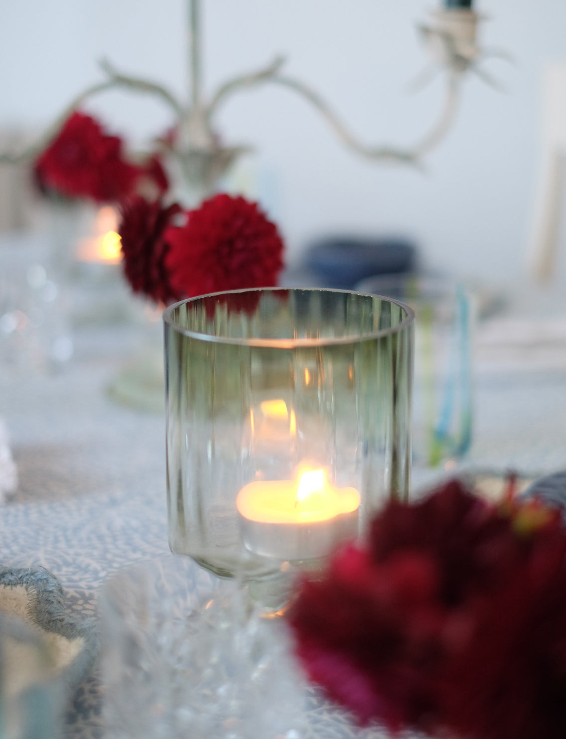 Green Fluted Hurricane Lamp Joanna Wood Shop
