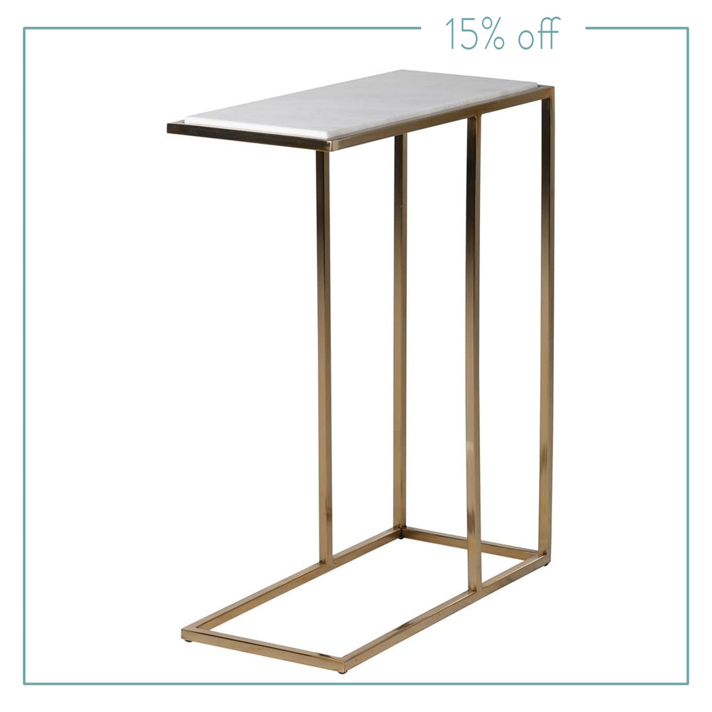 Brass and White Marble Side Table Joanna Wood Shop