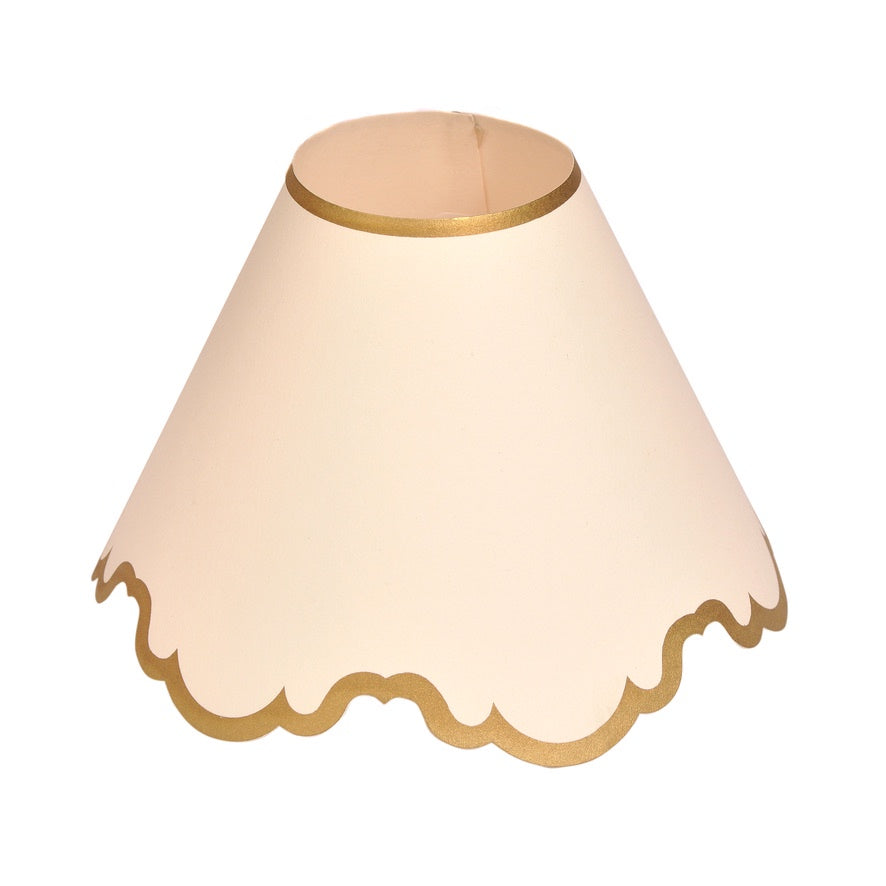 Cream Scalloped Candle Shade Joanna Wood Shop