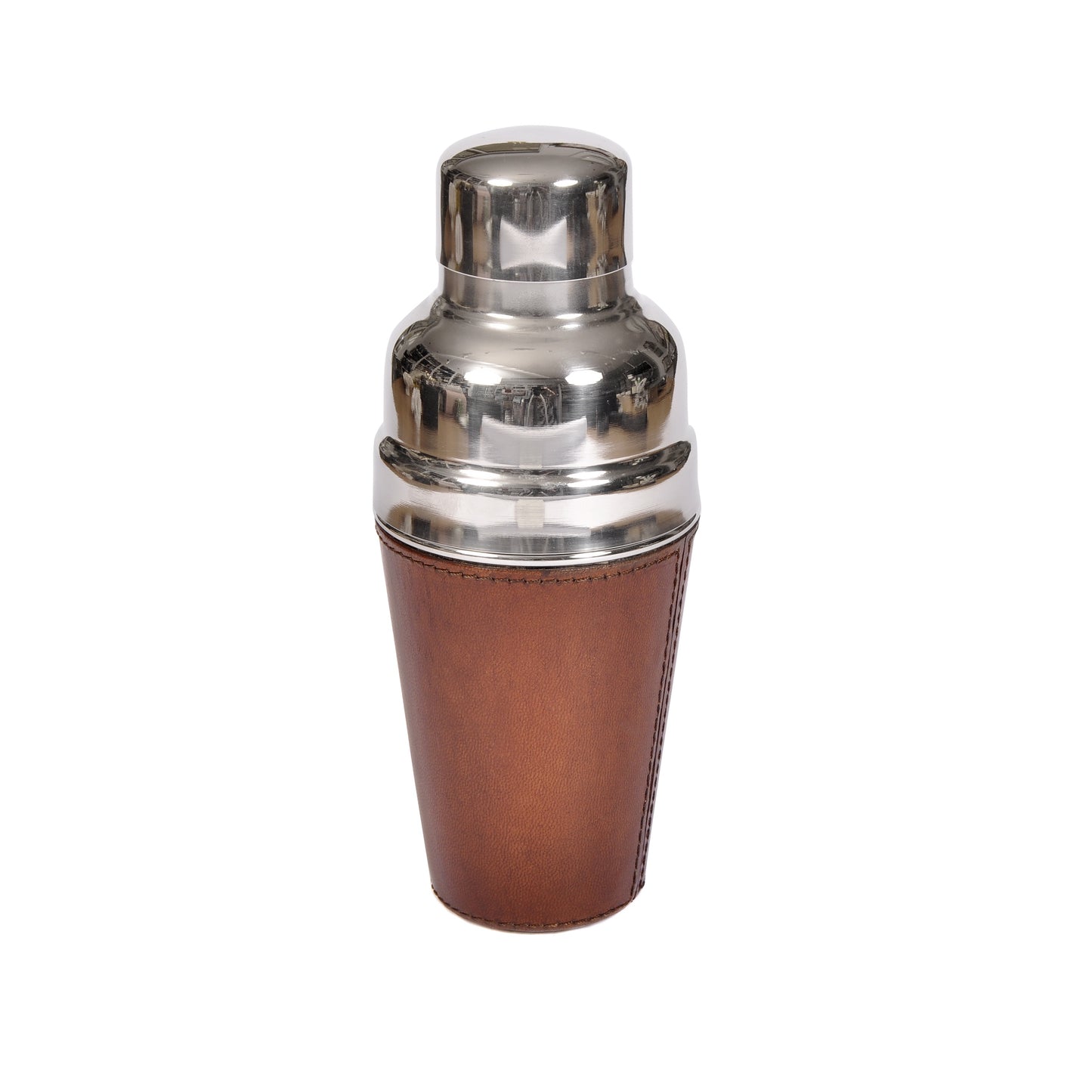 Tan Leather Cocktail Shaker Joanna Wood Shop