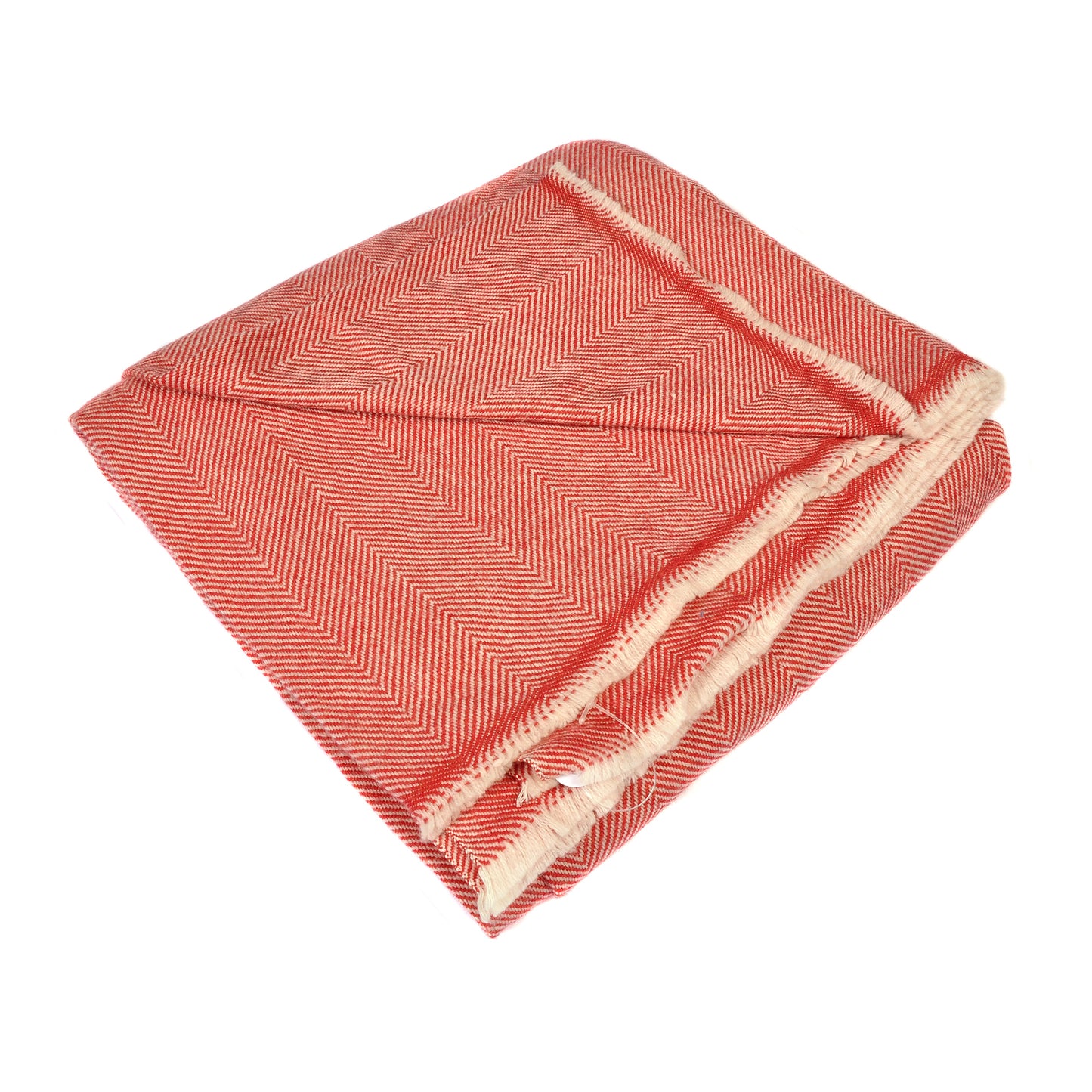 Red Herringbone Cashmere Throw Joanna Wood Shop