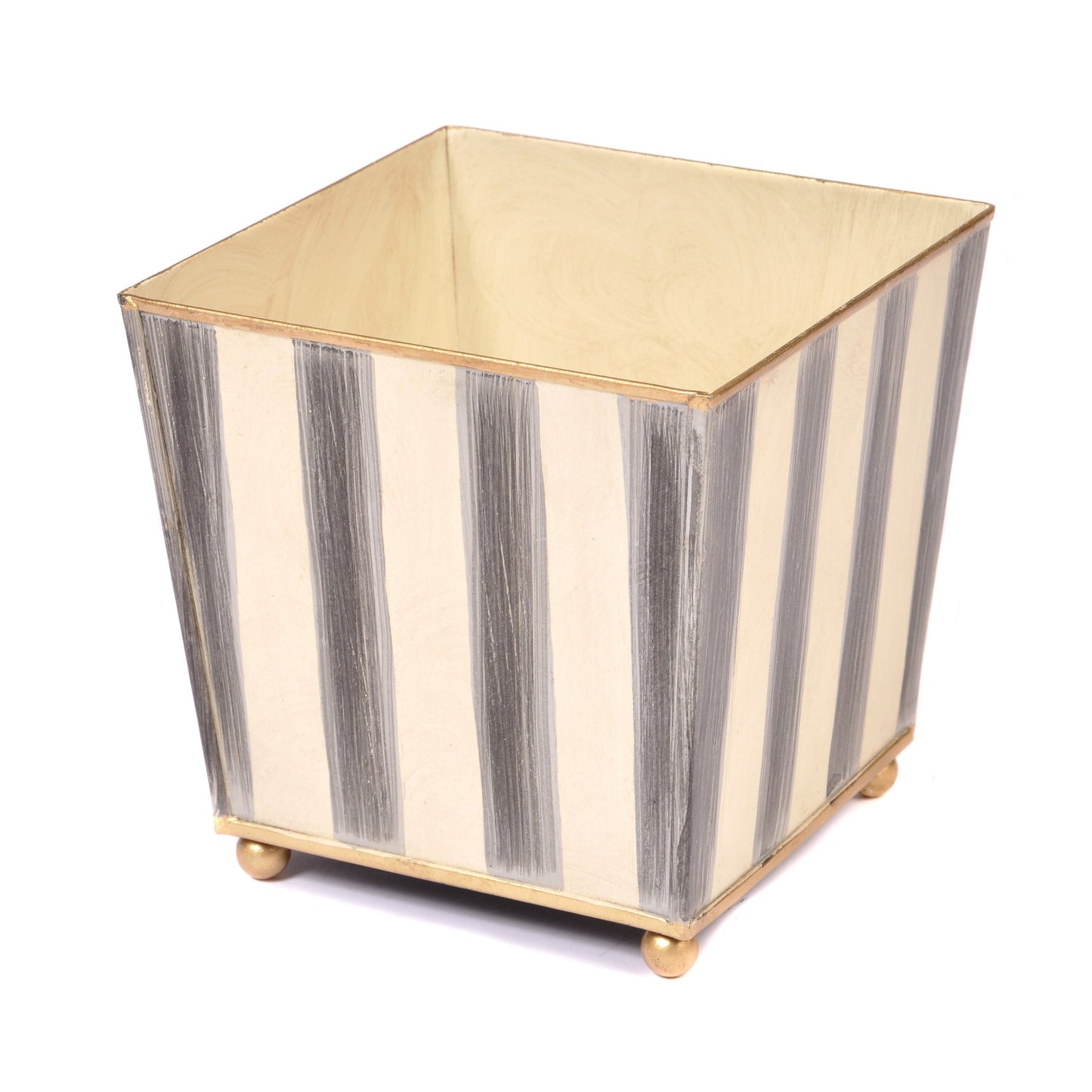 Grey Striped Planter Large Joanna Wood Shop