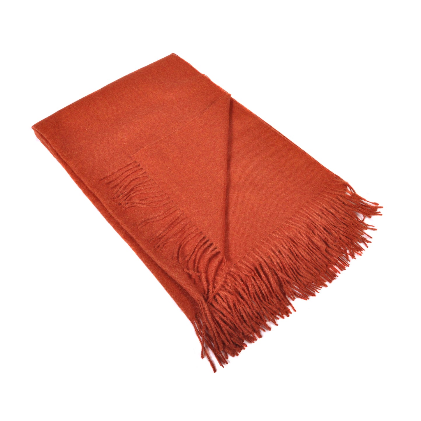 Deep Orange Alpaca Throw Joanna Wood Shop