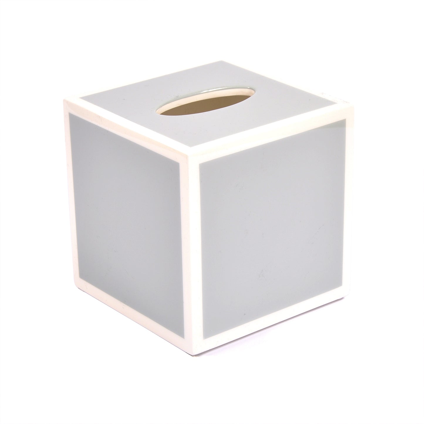 Lacquer Square Tissue Box Cover Grey Joanna Wood Shop