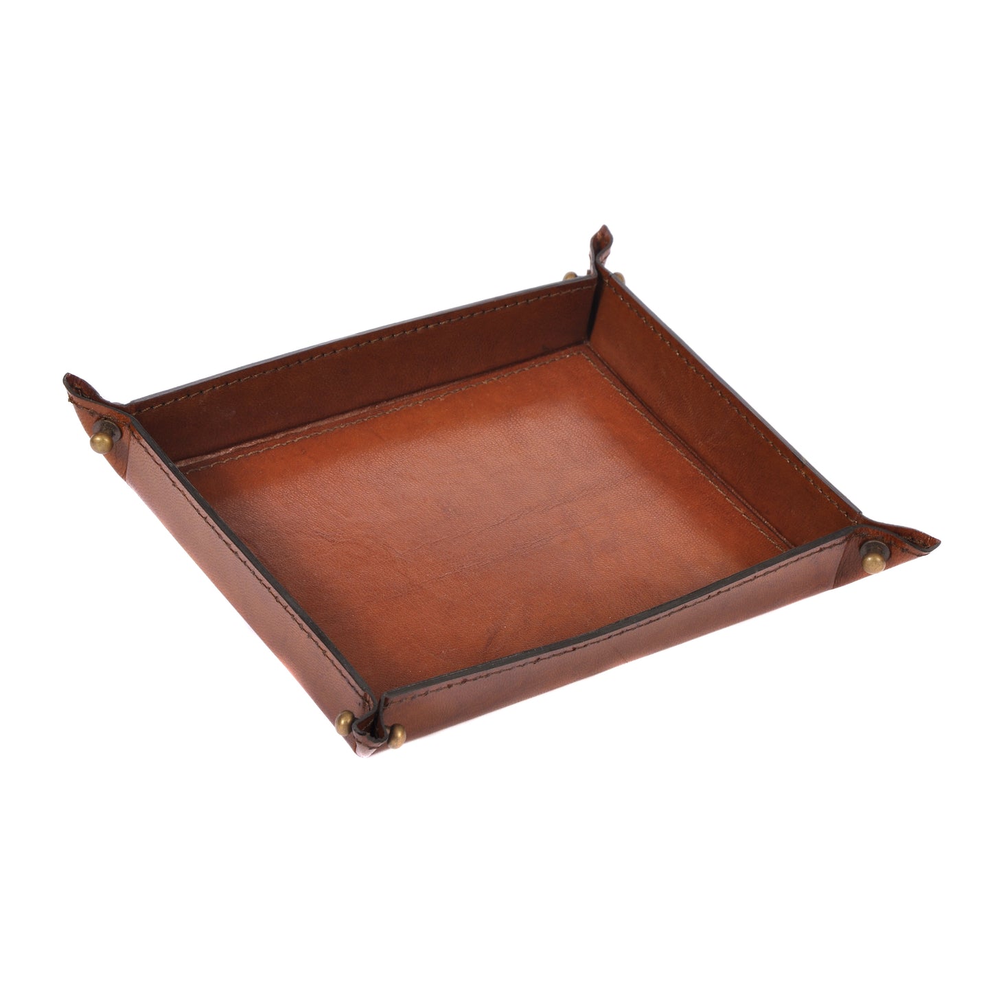 Tan Leather Coin Tray Joanna Wood Shop