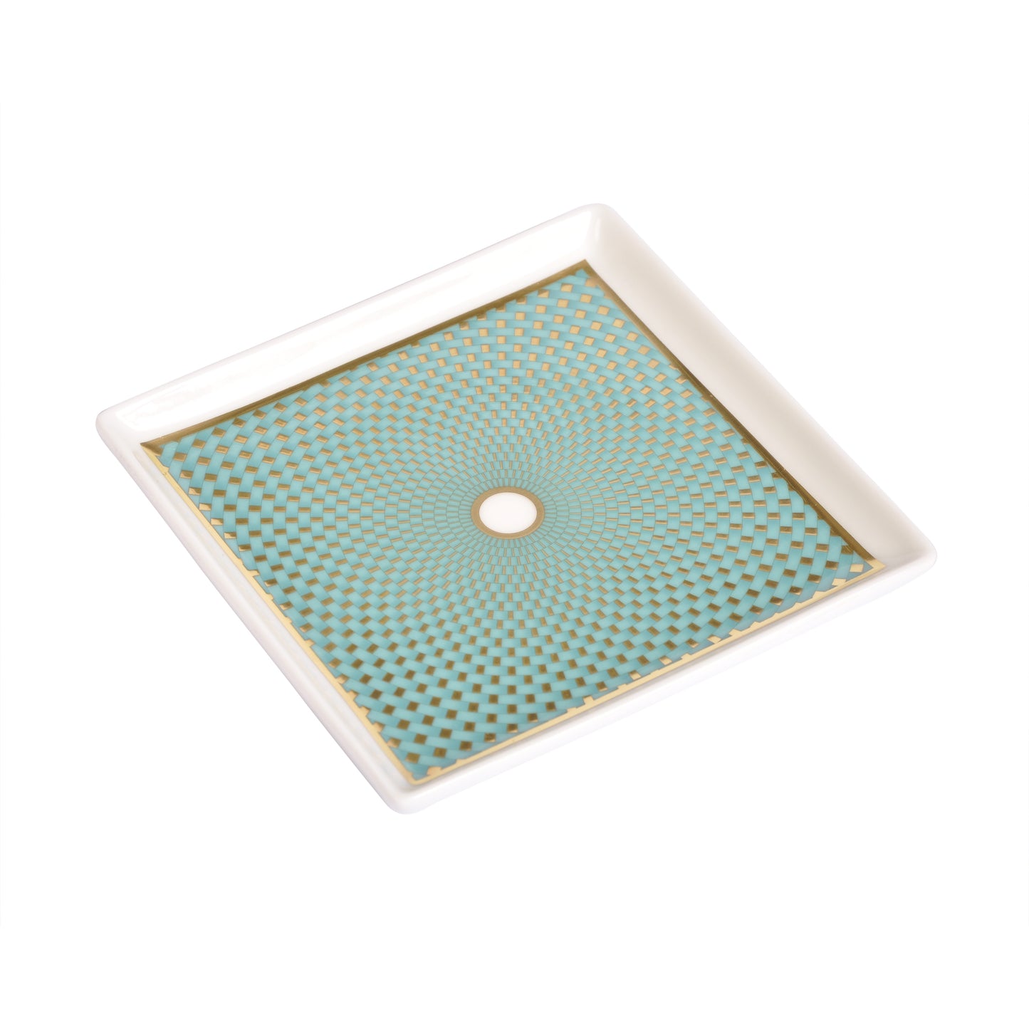 Limoges Tresor Turquoise Small Square Tray Not specified