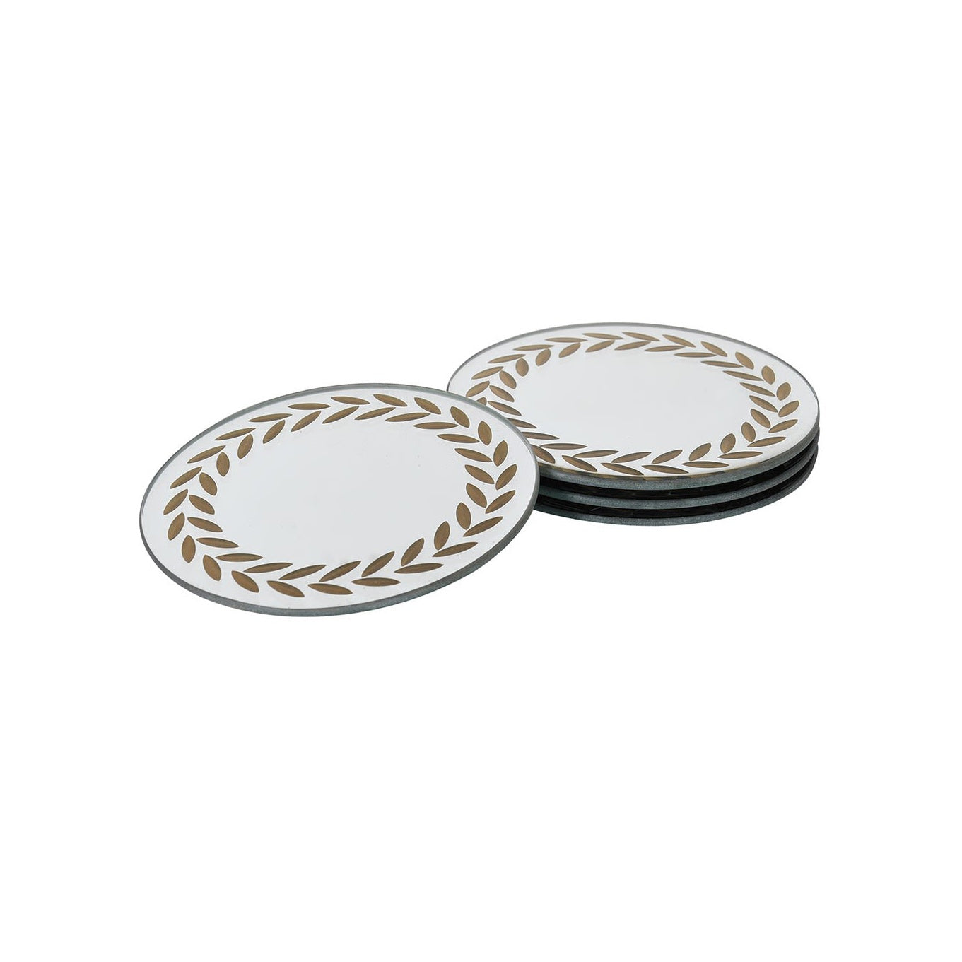 Set 4 Glass Laurel Coaster Joanna Wood Shop