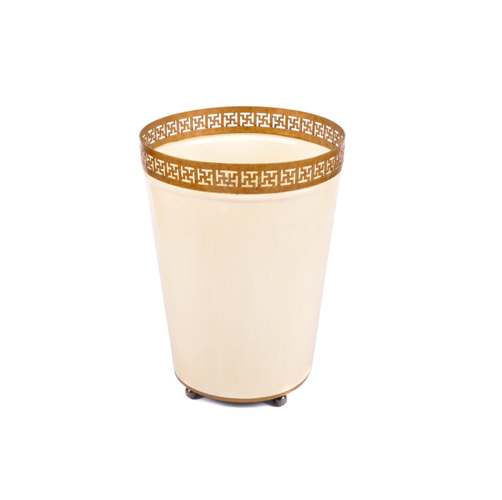 Cream Tole Waste Basket Joanna Wood Shop
