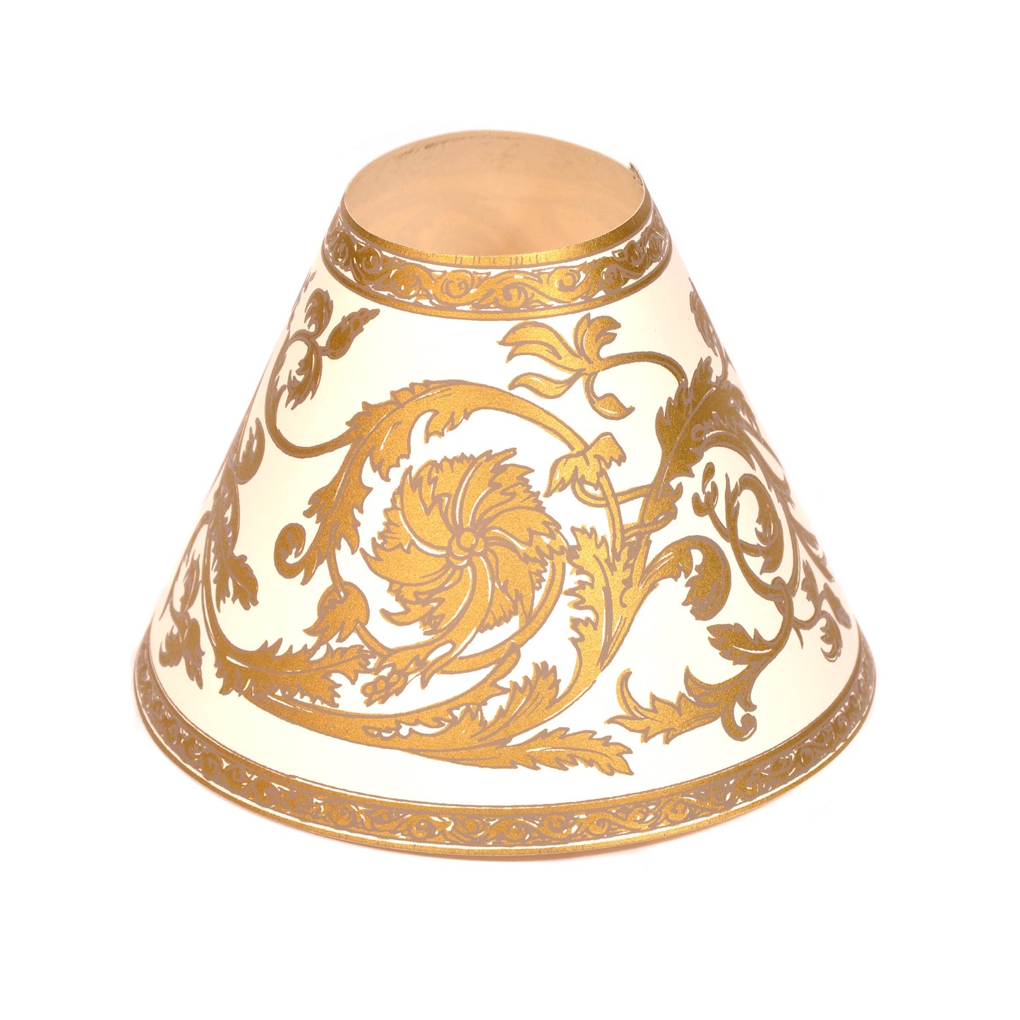 Cream and Gold Rococo Candle Shade Not specified