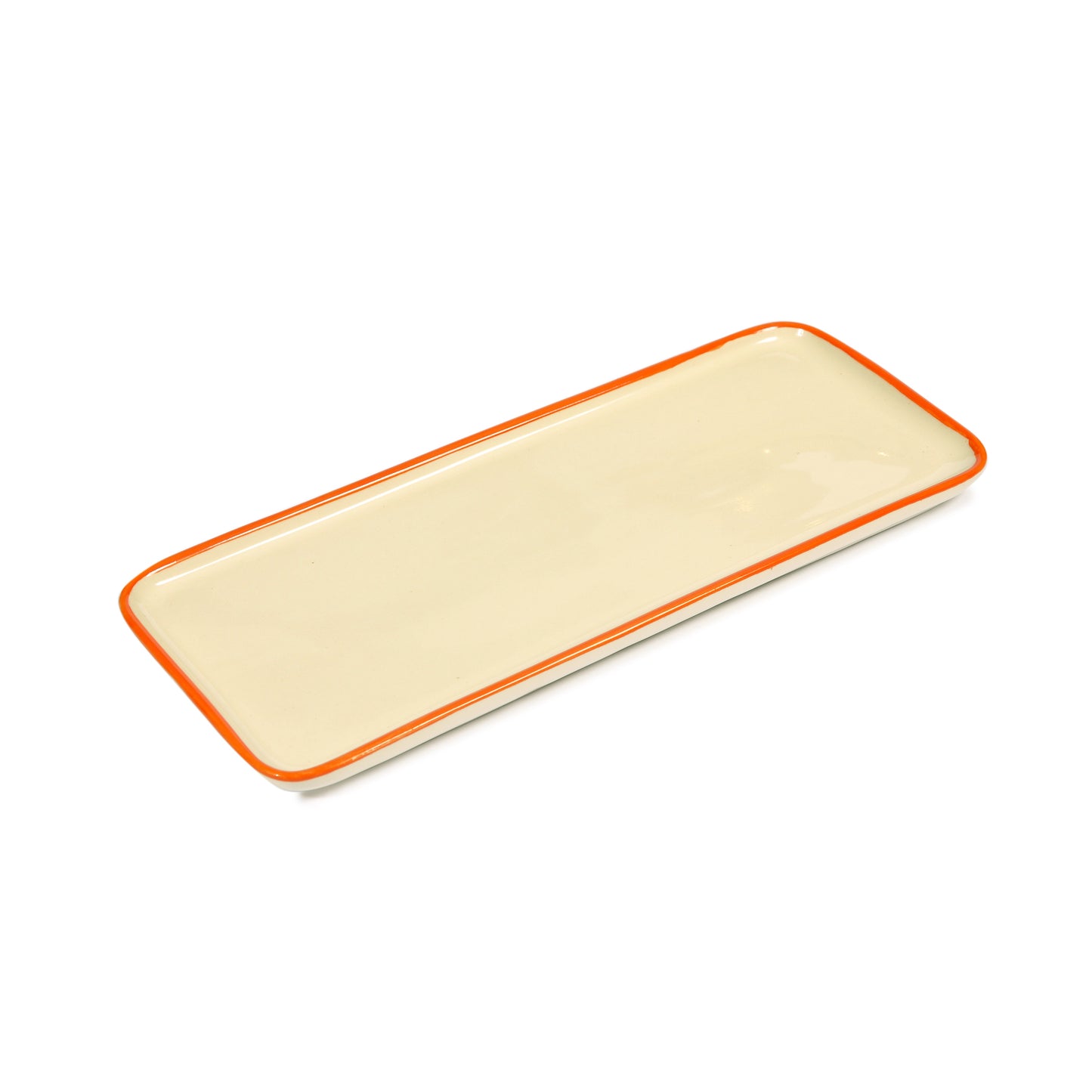 Orange Border Porcelain Tray Not specified