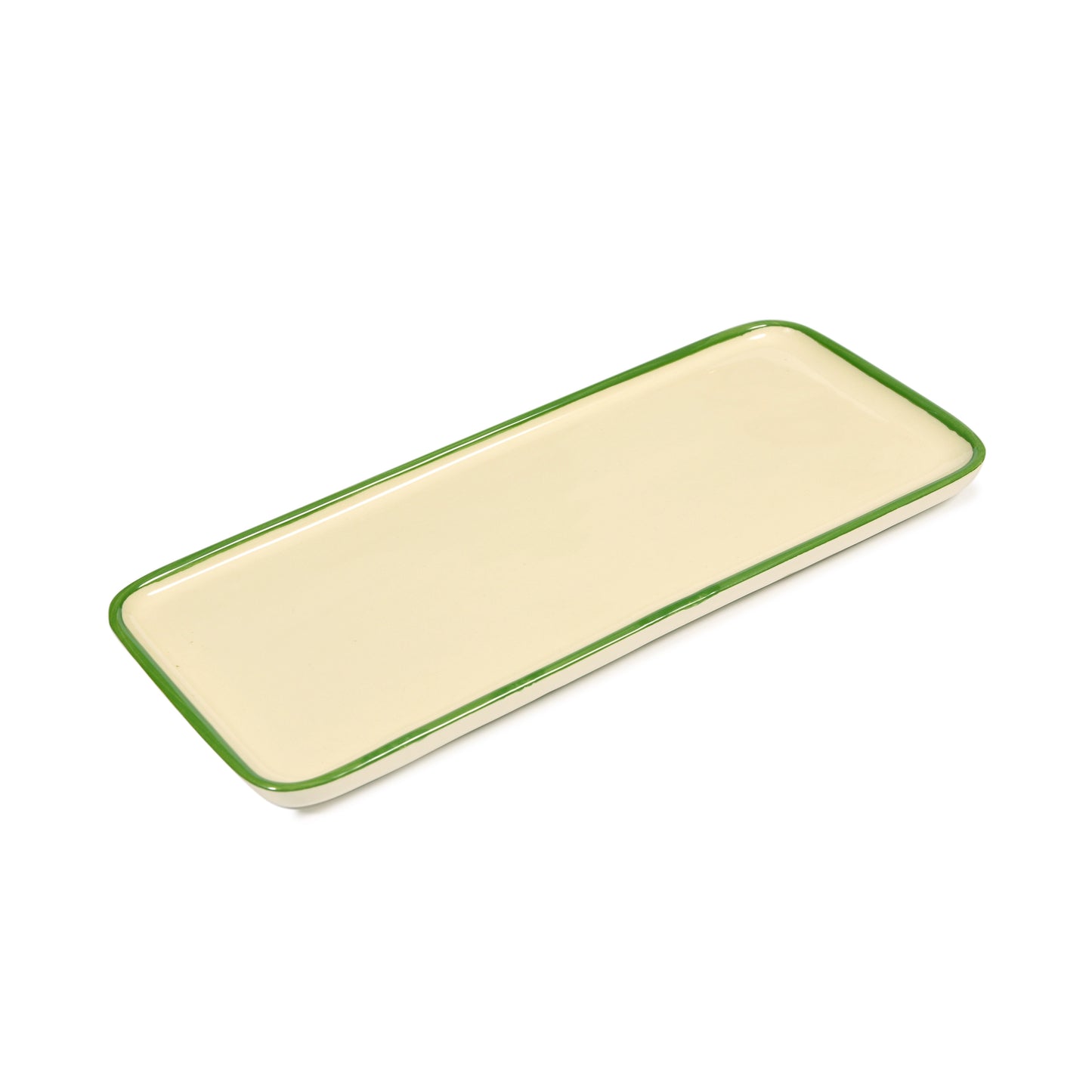 Green Border Porcelain Tray Not specified