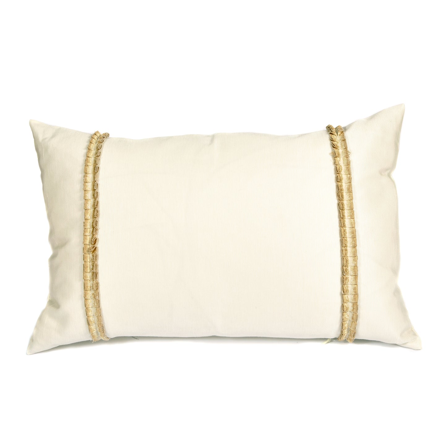 Ivory Silk Grosgrain Cushion with Ribbon Frill Not specified