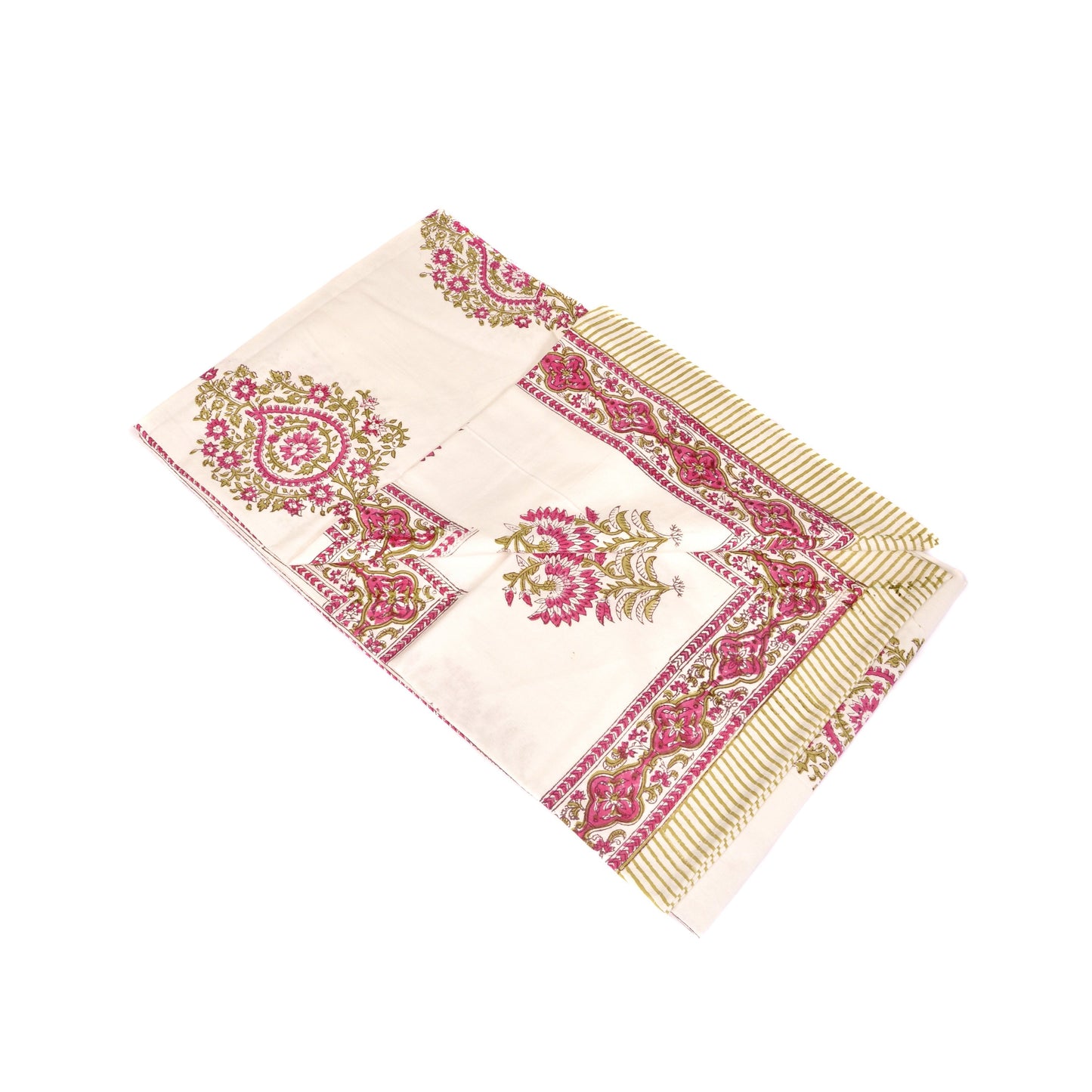 Dark Pink and Green Paisley Tablecloth Large Joanna Wood Shop