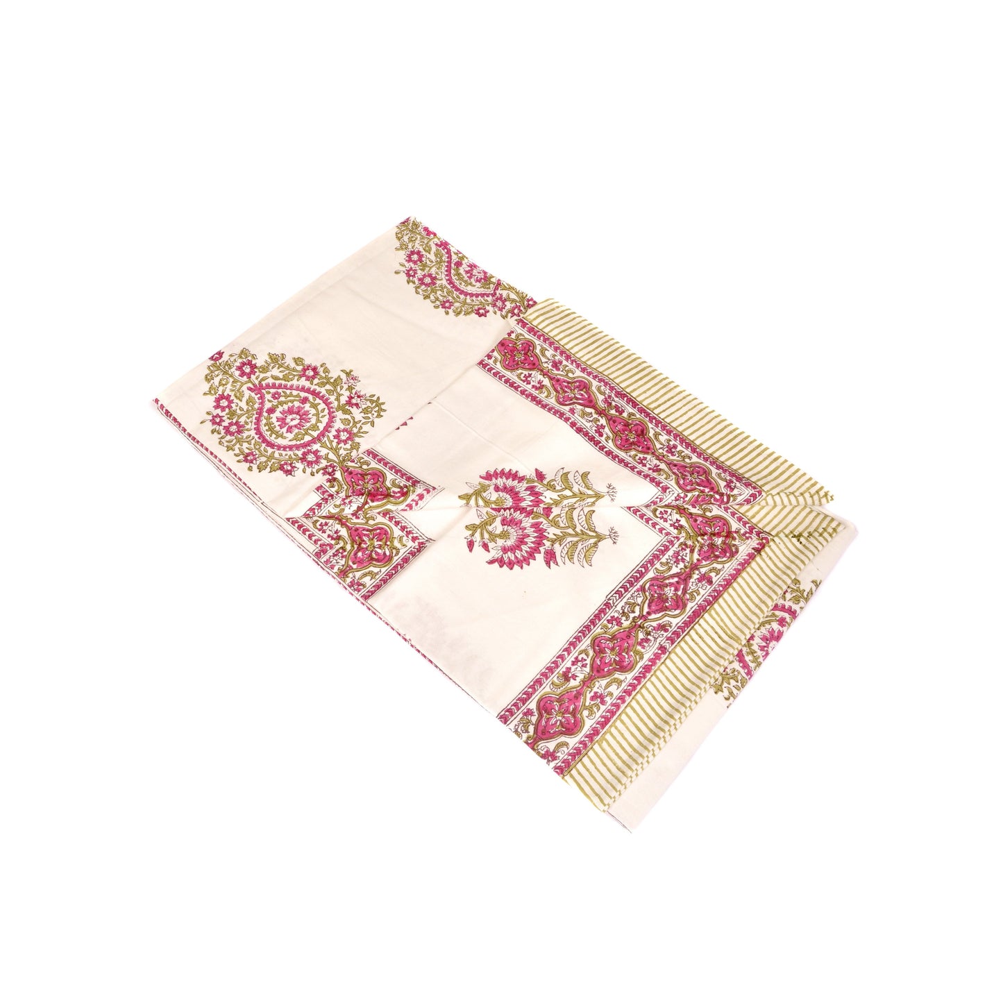 Dark Pink and Green Paisley Tablecloth Small Joanna Wood Shop
