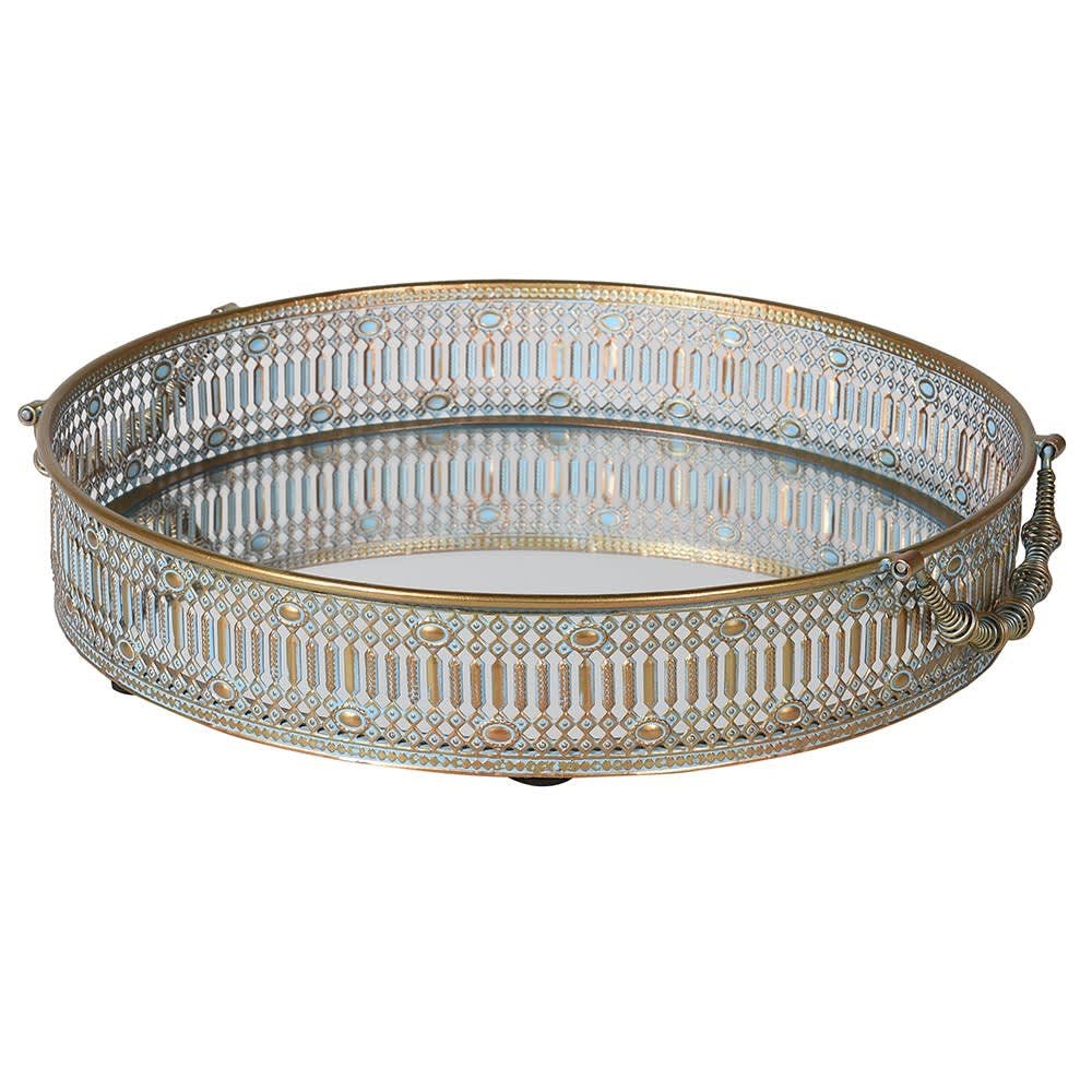 Aqua Gold Gallery Tray Joanna Wood Shop